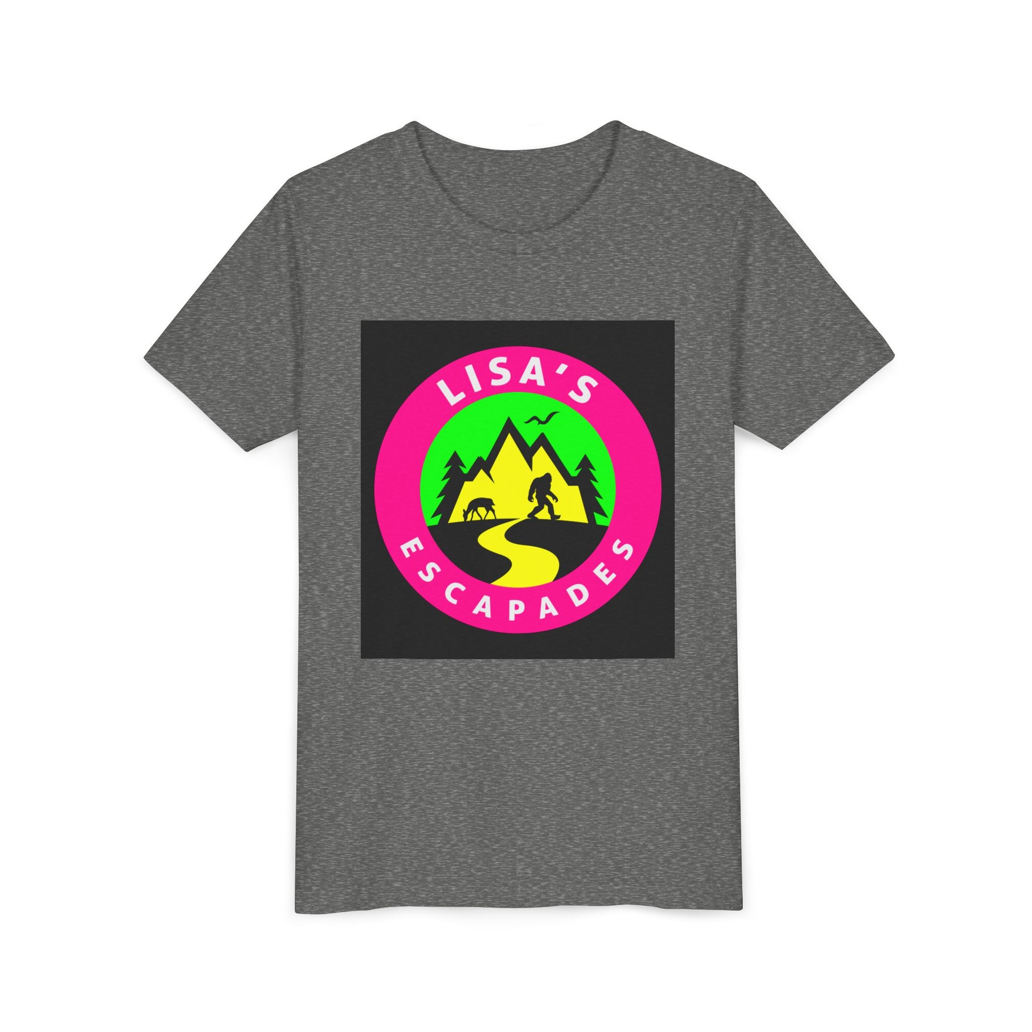 Youth Tee — "Lisa’s Escapades" Camping Logo Shirt