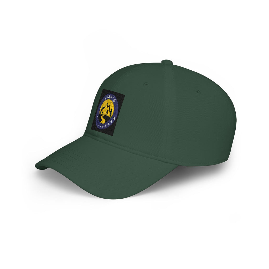 Embroidered Mountain Patch Baseball Cap — Adventure Logo Low Profile Hat