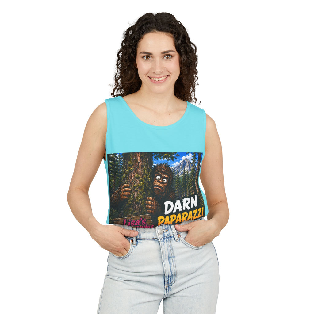Darn Paparazzi Tank Top – Lisa's Escapades Bigfoot Graphic Tank