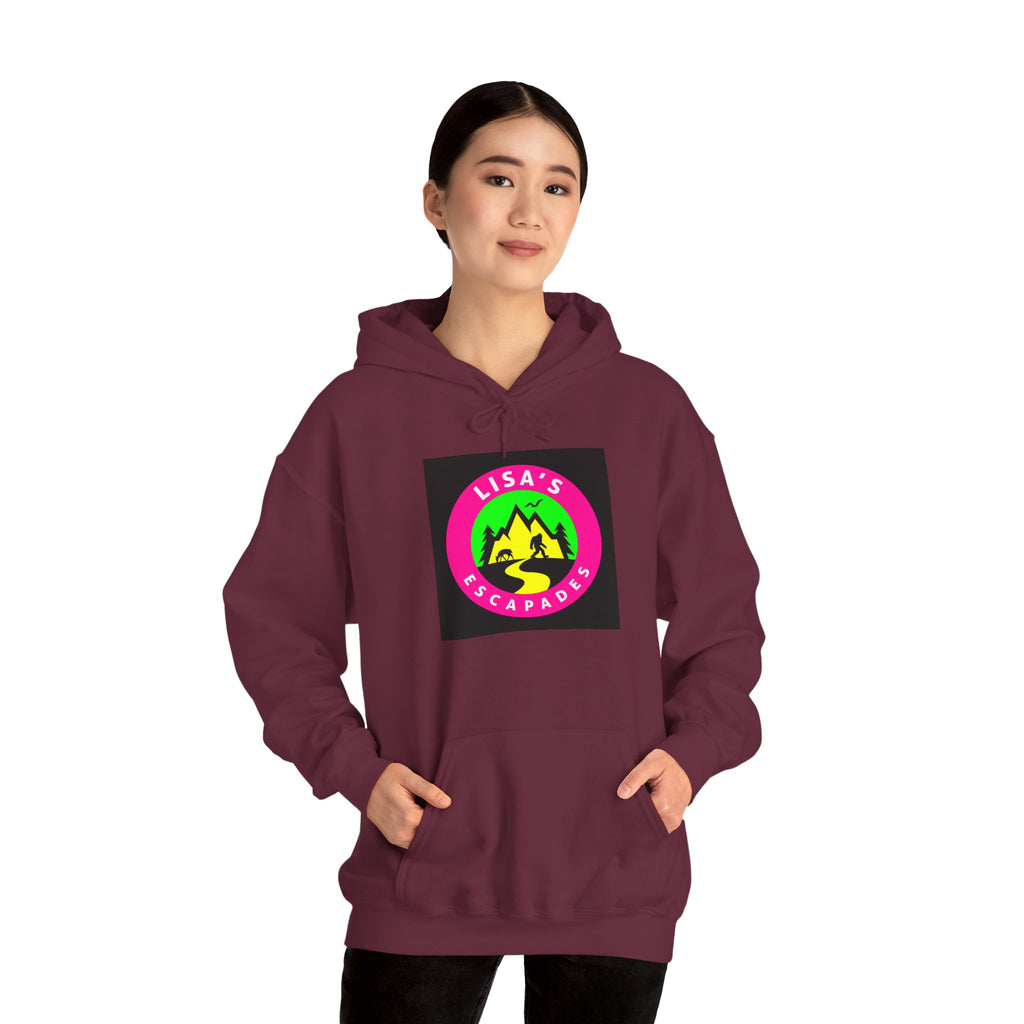 Hoodie — Lisa’s Escapade Neon Mountain Logo