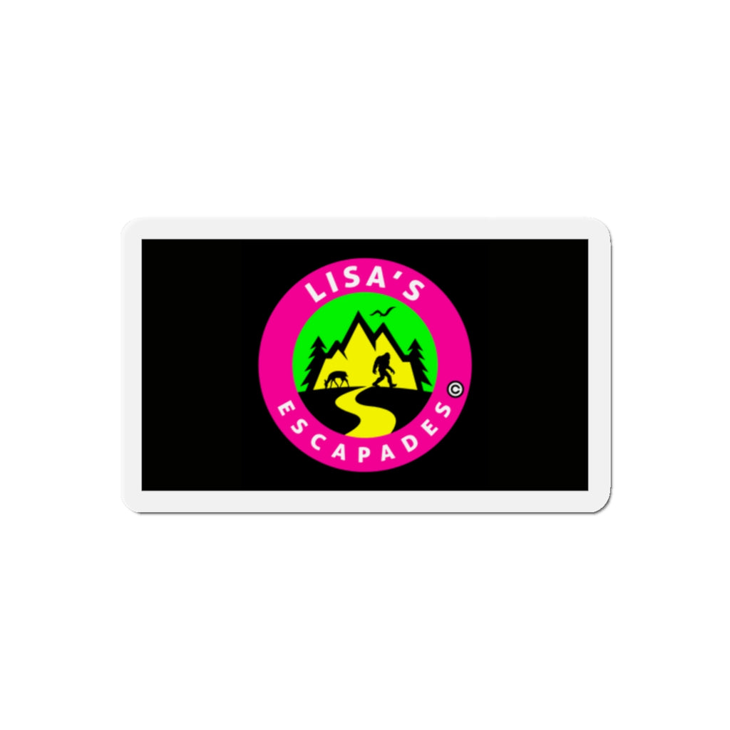 Die-Cut Magnet — "Lisa’s Escapades" Outdoor Adventure Logo Sticker