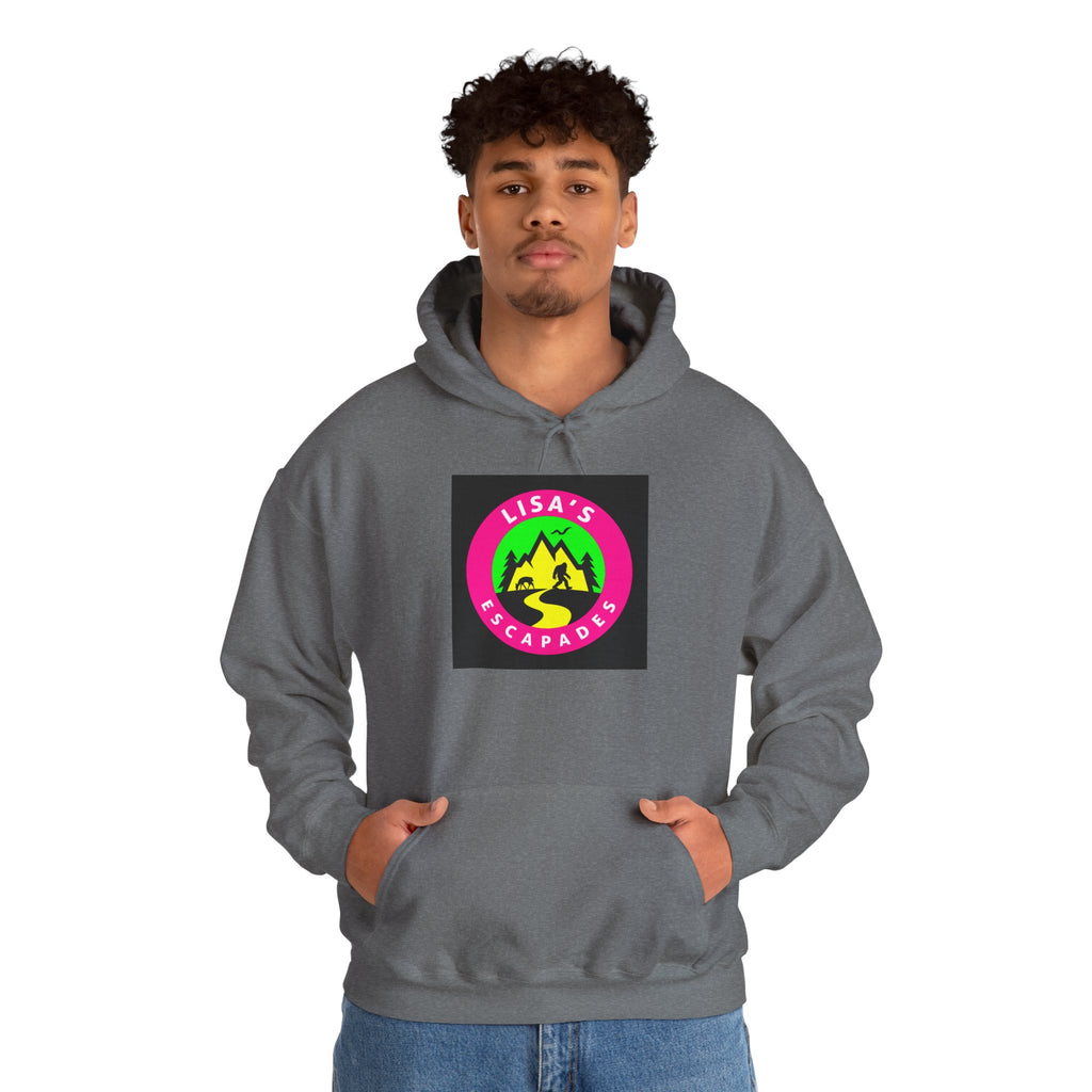 Hoodie — Lisa’s Escapade Neon Mountain Logo