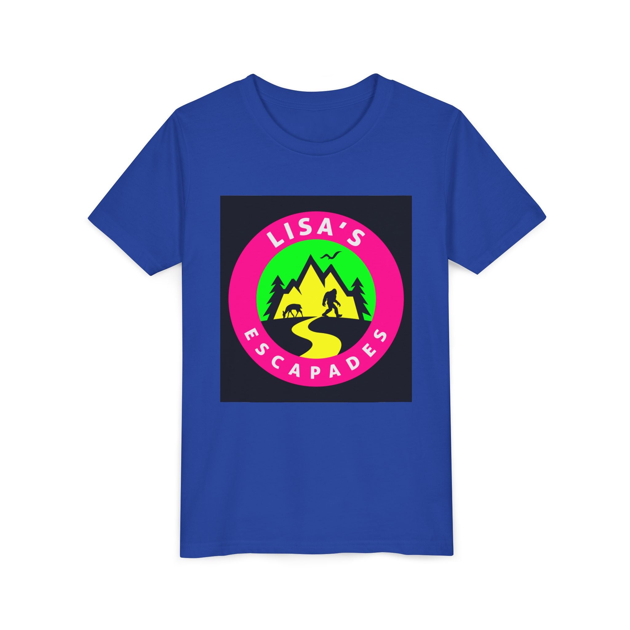 Youth Tee — "Lisa’s Escapades" Camping Logo Shirt