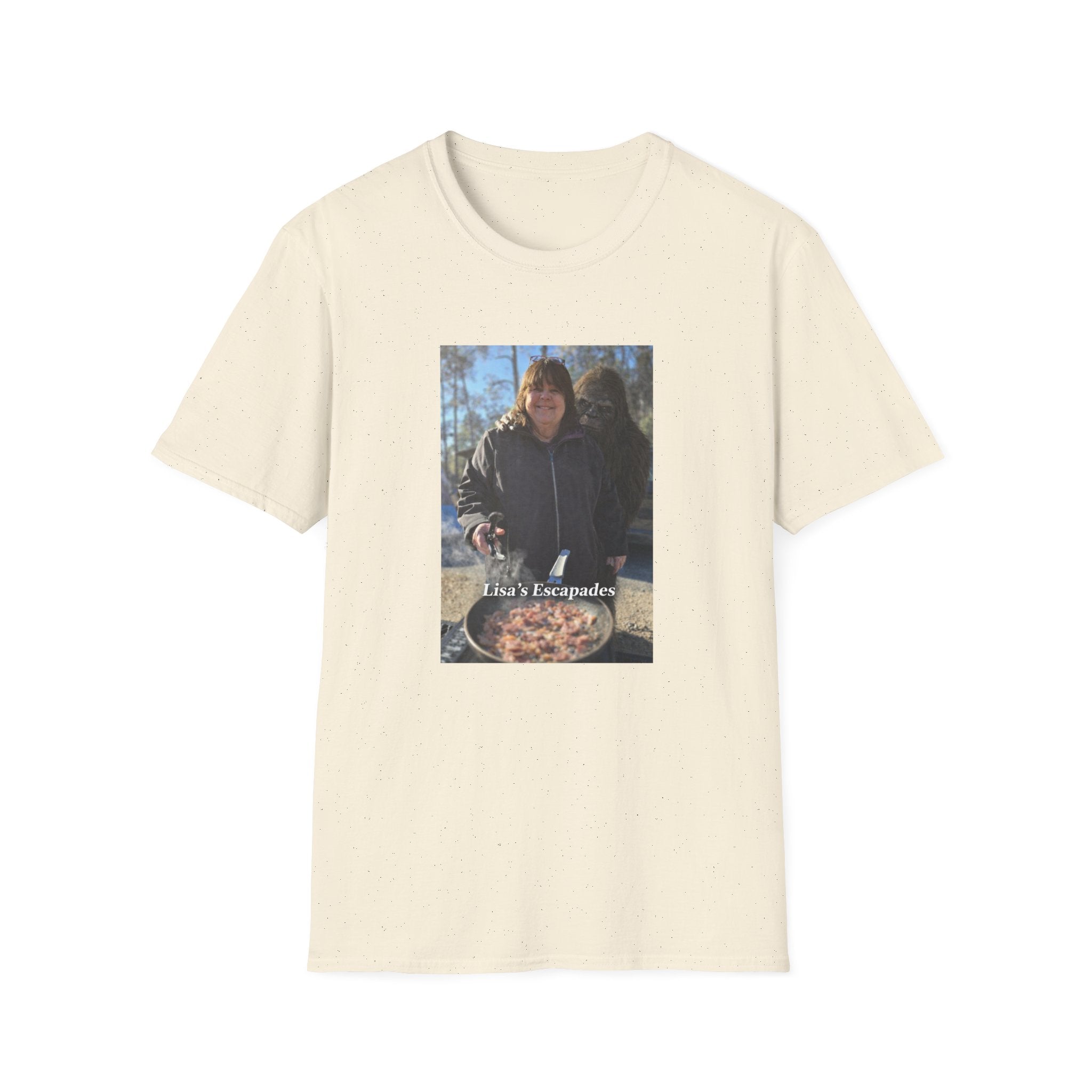 Cooking Photo T-Shirt — "Lisa's Escapades" Casual Graphic Tee