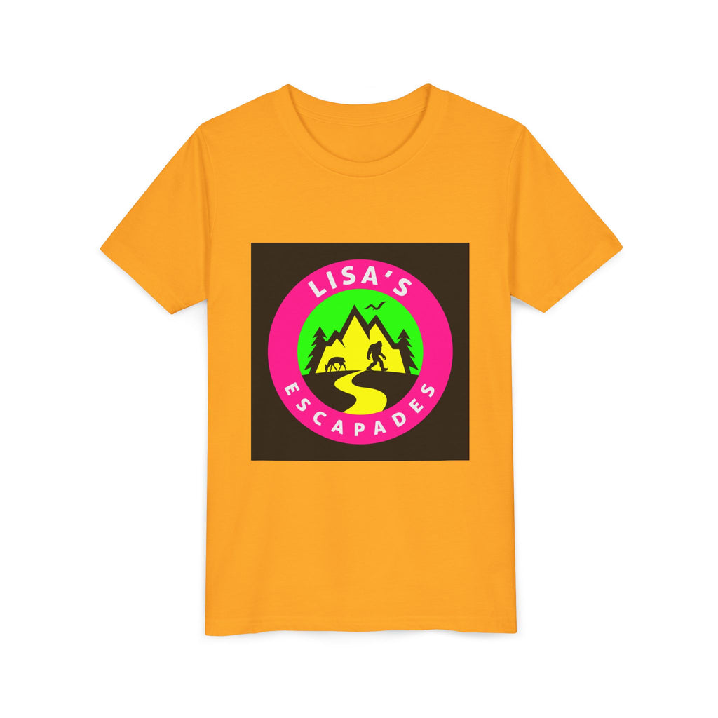 Youth Tee — "Lisa’s Escapades" Camping Logo Shirt