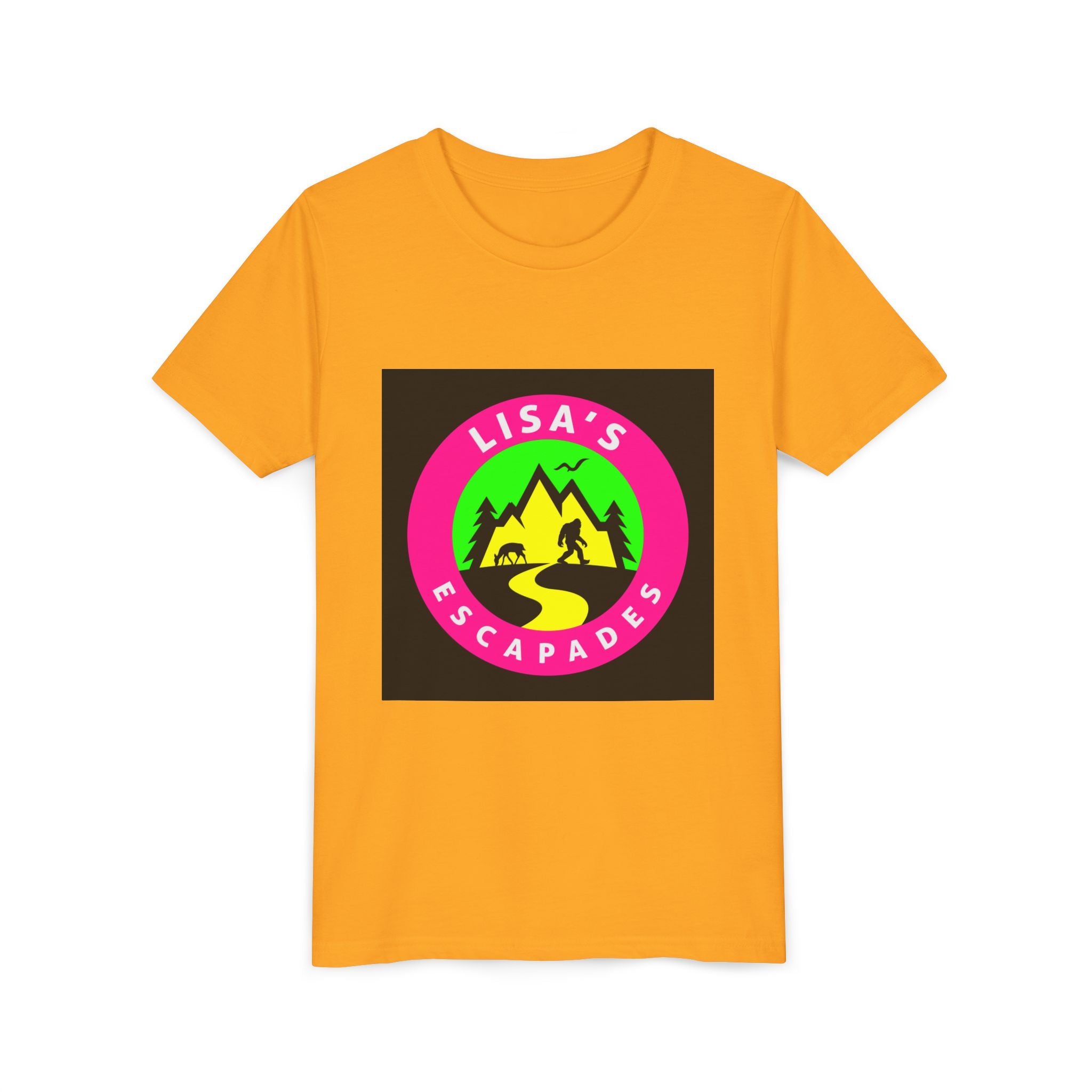 Youth Tee — "Lisa’s Escapades" Camping Logo Shirt