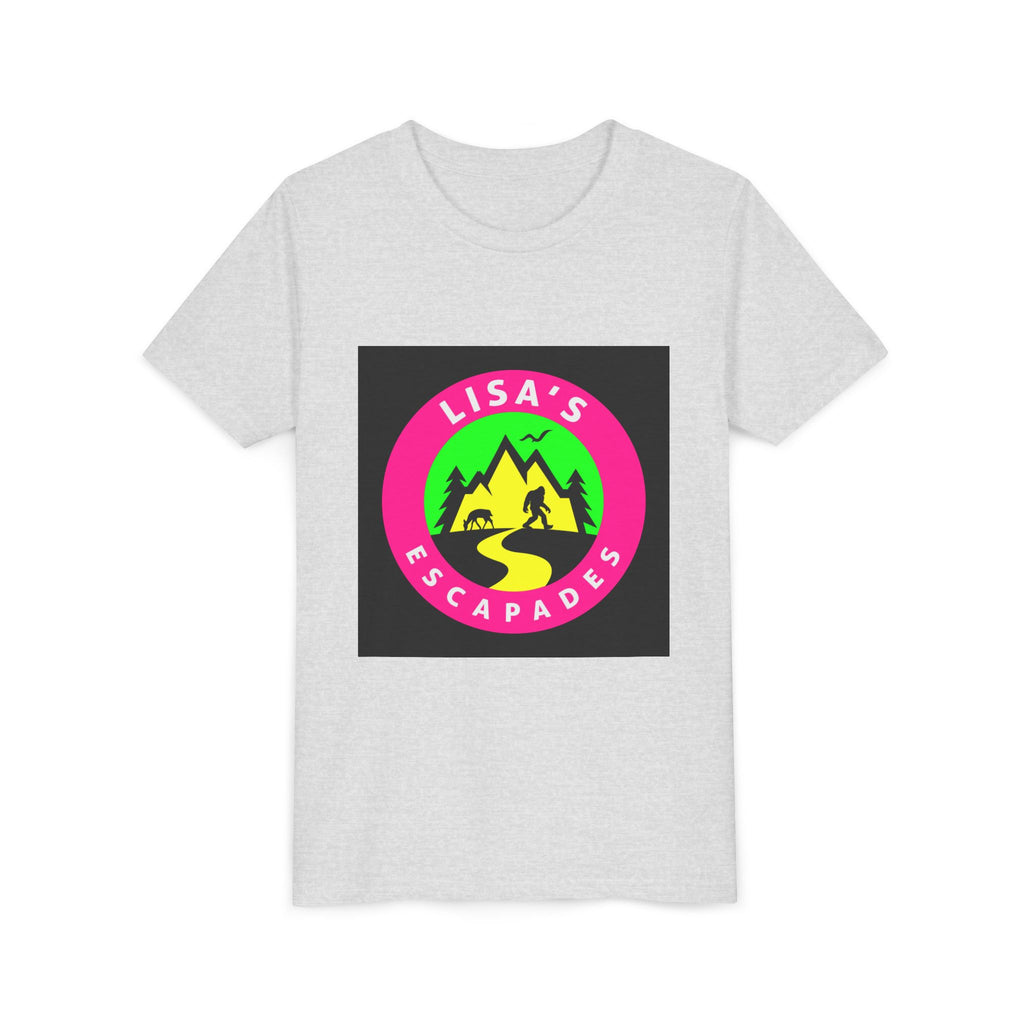 Youth Tee — "Lisa’s Escapades" Camping Logo Shirt