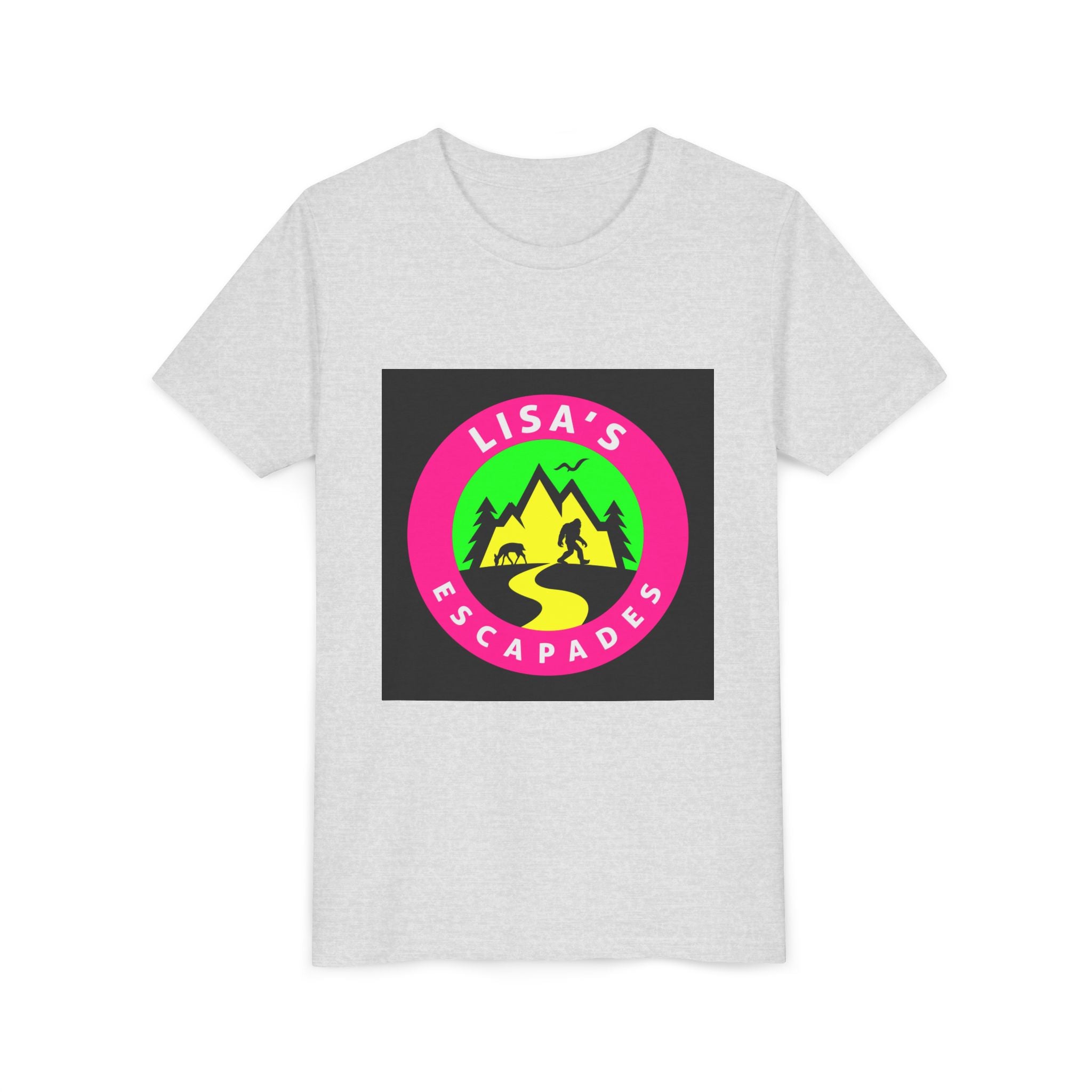 Youth Tee — "Lisa’s Escapades" Camping Logo Shirt