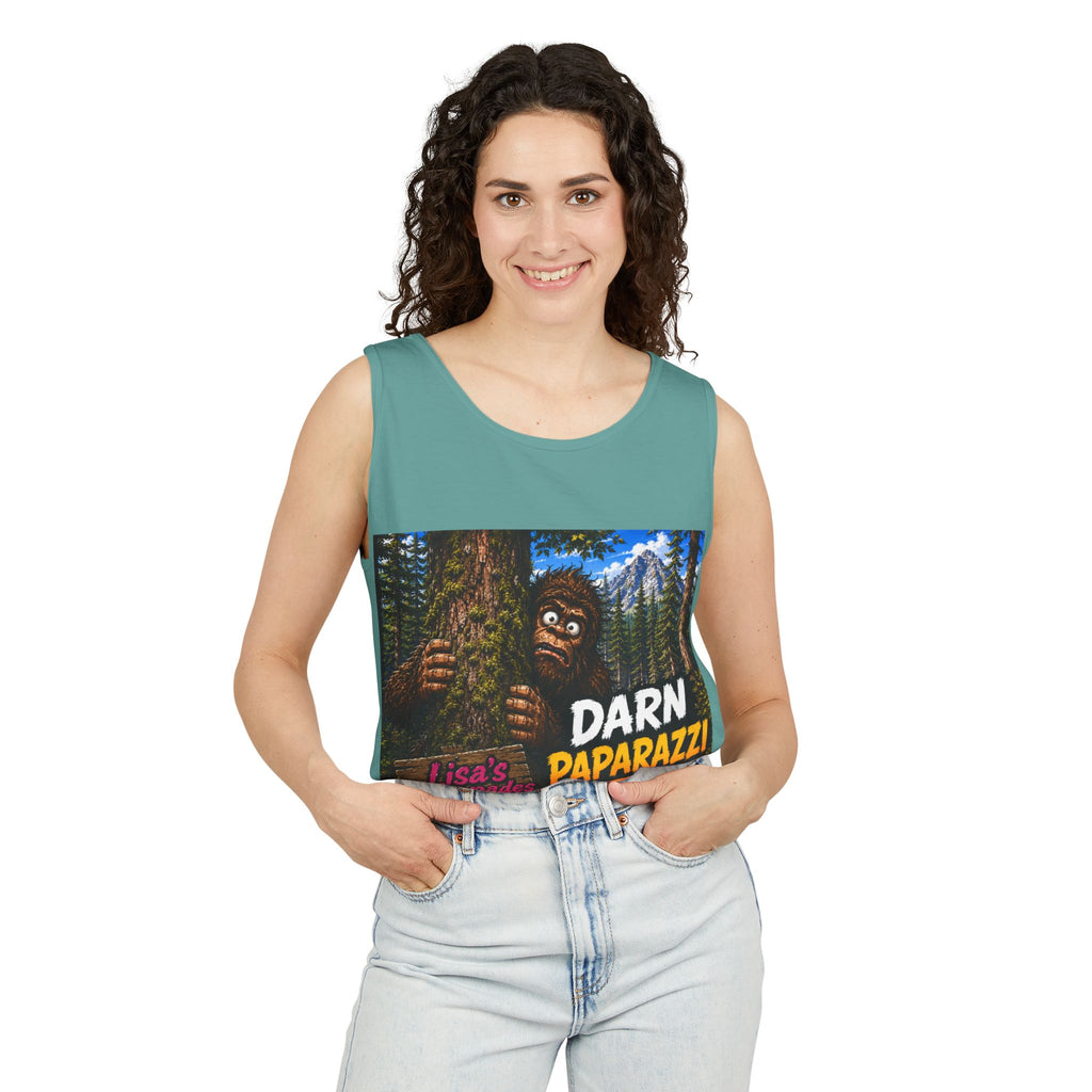 Darn Paparazzi Tank Top – Lisa's Escapades Bigfoot Graphic Tank