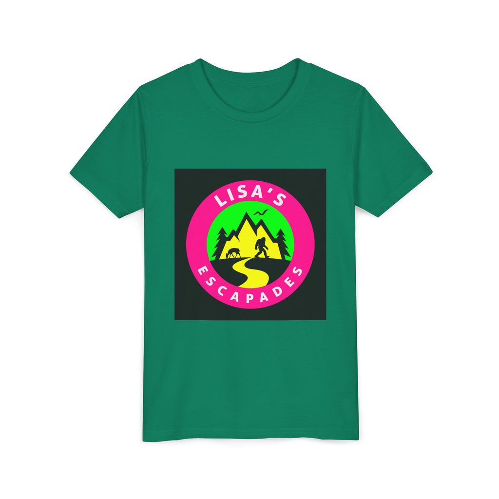 Youth Tee — "Lisa’s Escapades" Camping Logo Shirt