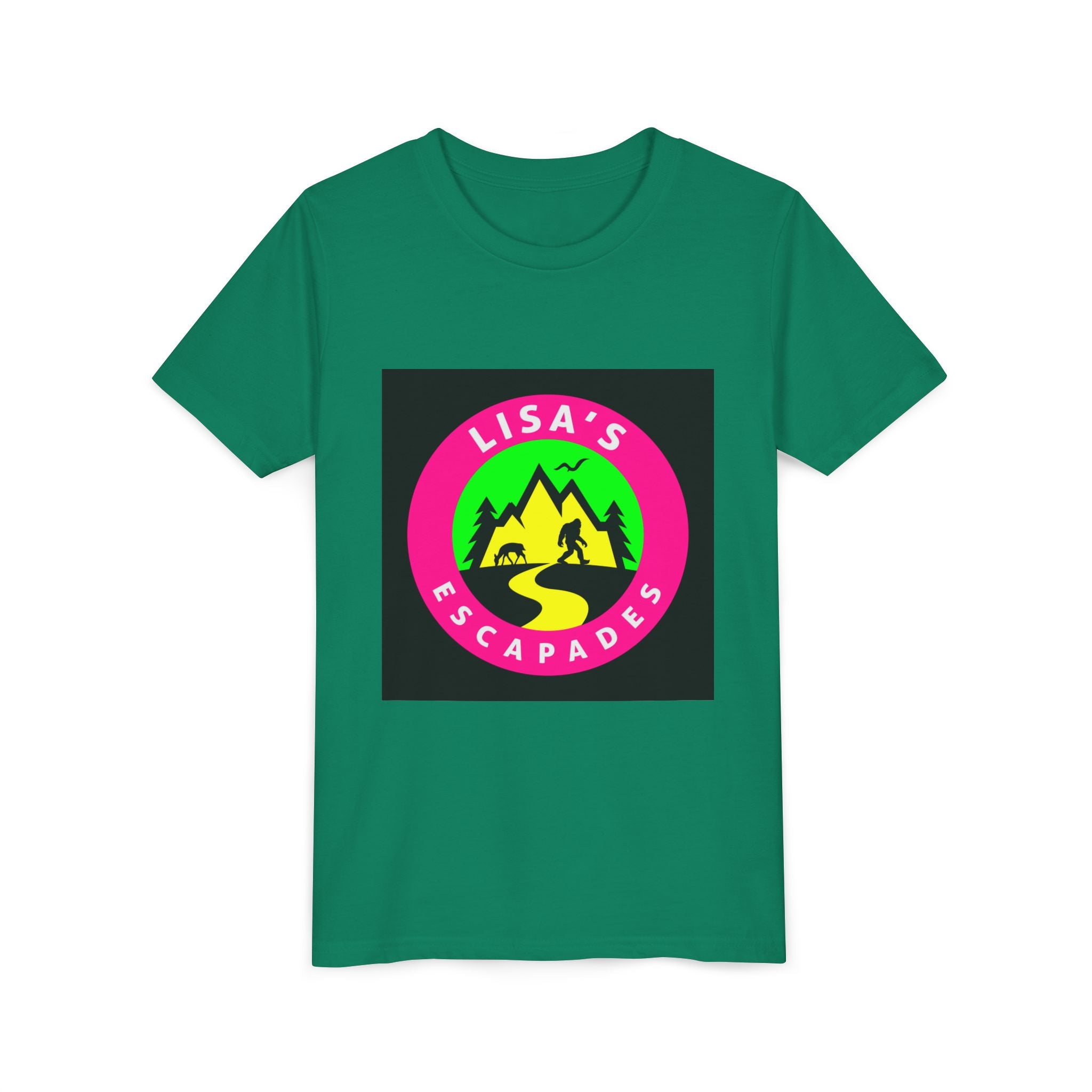 Youth Tee — "Lisa’s Escapades" Camping Logo Shirt