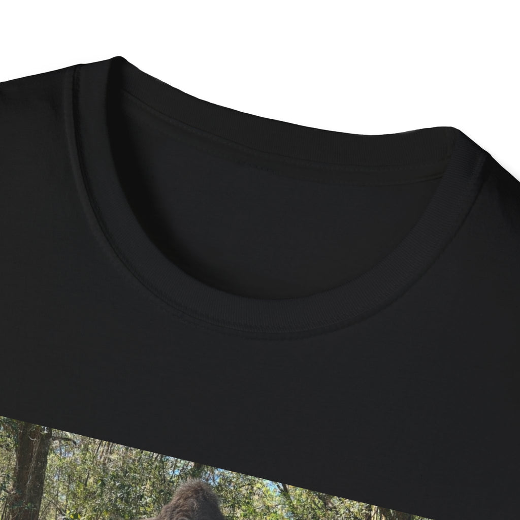 T-Shirt — "Lisa's Escapades" Blue Truck Outdoors Graphic