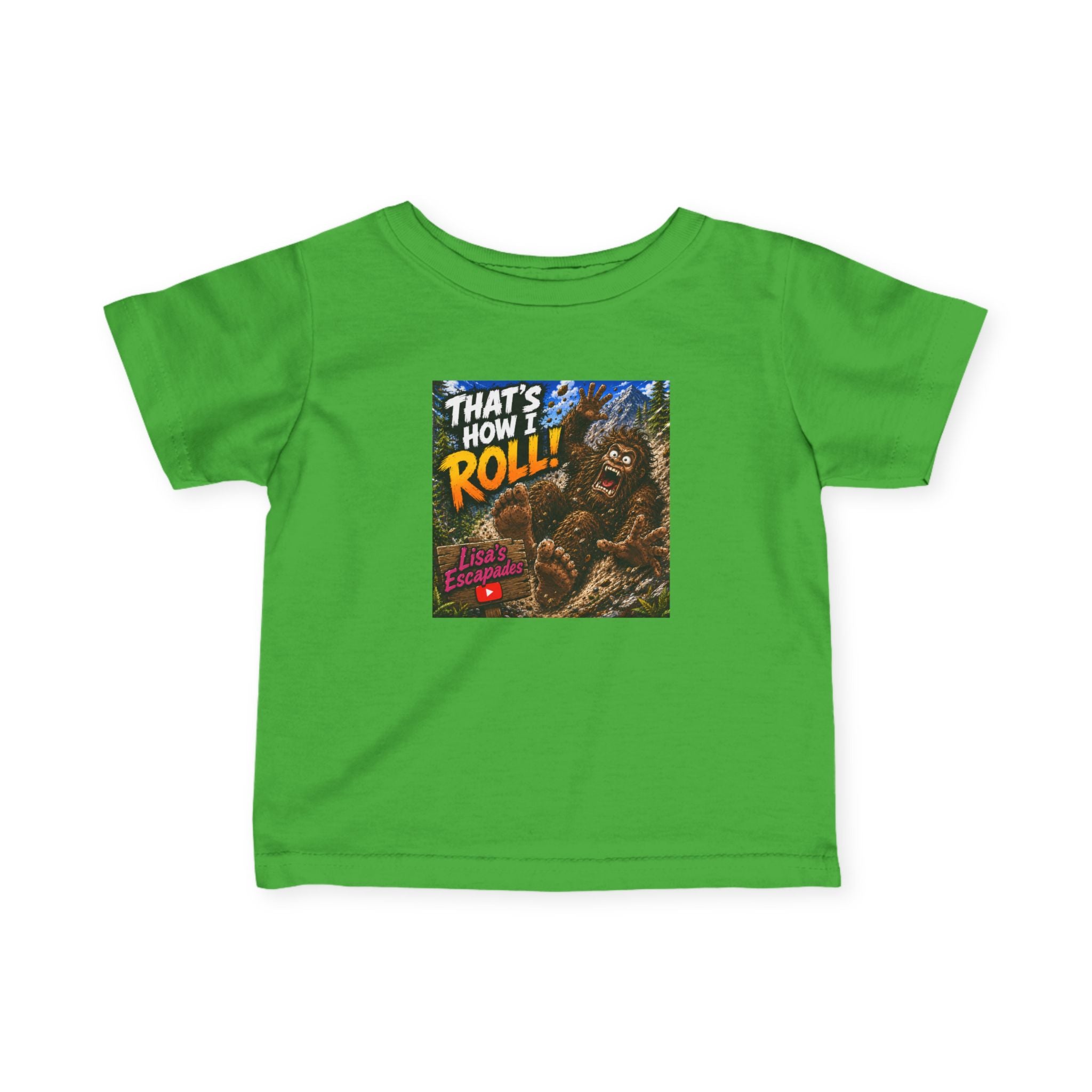 Infant Tee — 'That's How I Roll!' Dino Roller Graphic Baby Shirt