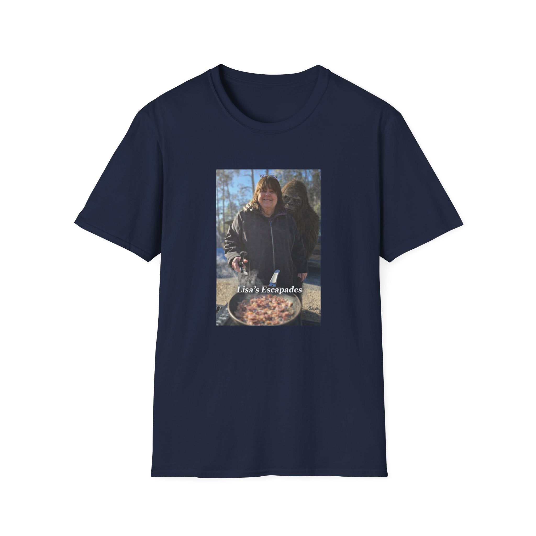 Cooking Photo T-Shirt — "Lisa's Escapades" Casual Graphic Tee