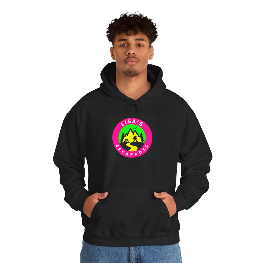 Hoodie — Lisa’s Escapade Neon Mountain Logo