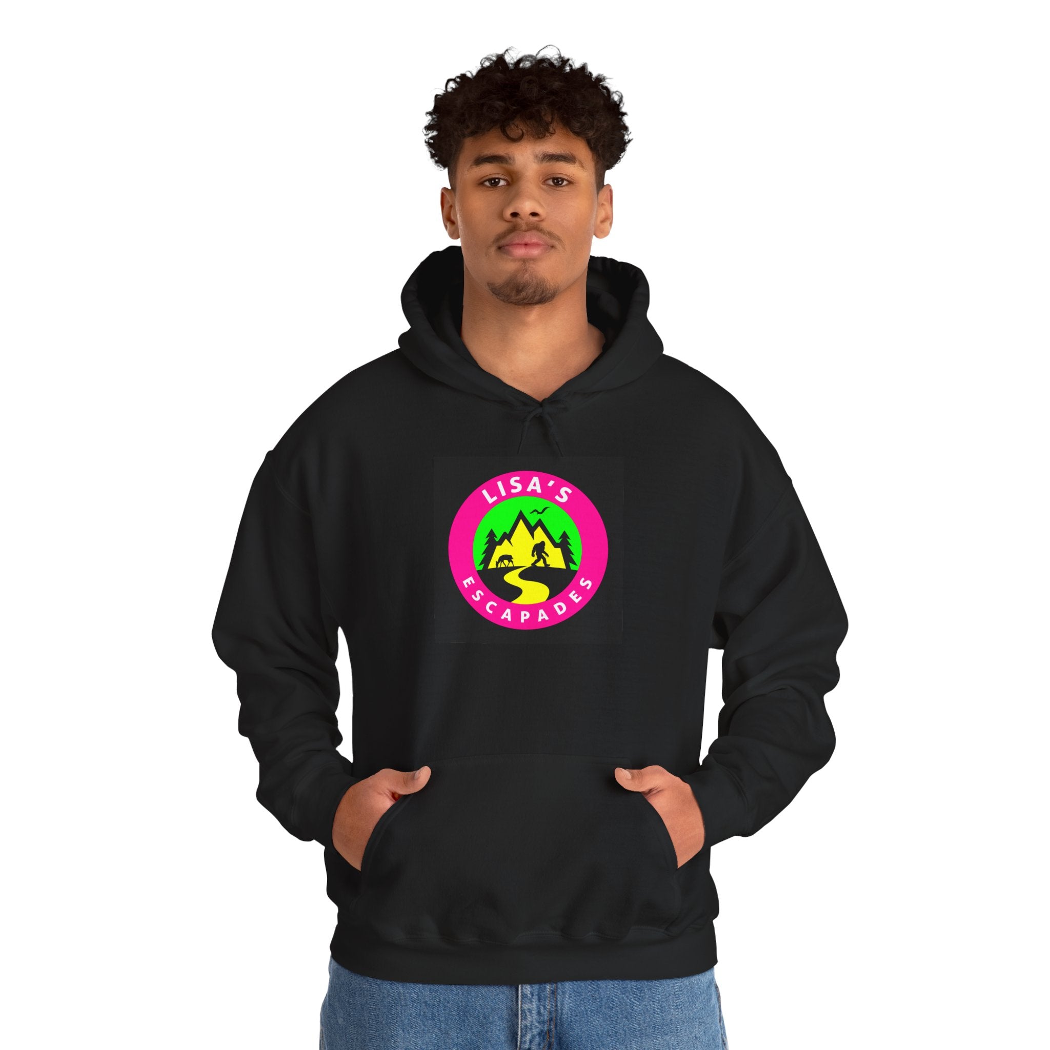 Hoodie — Lisa’s Escapade Neon Mountain Logo