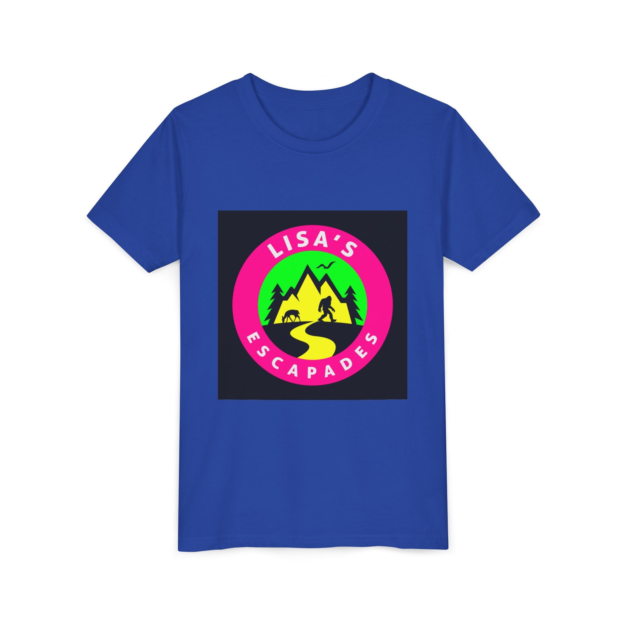 Youth Tee — "Lisa’s Escapades" Camping Logo Shirt