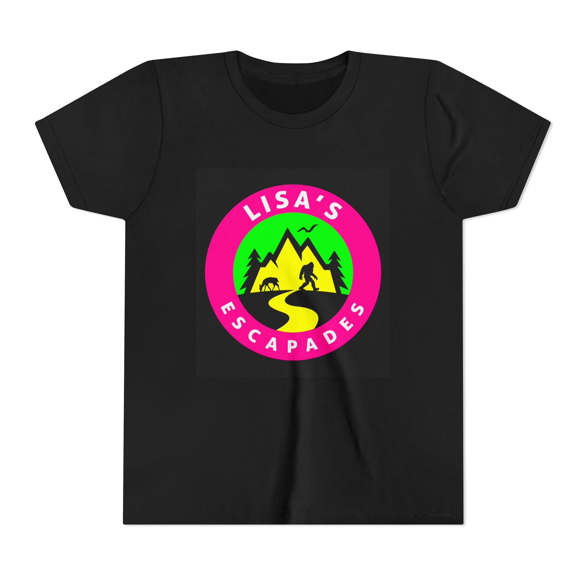 Youth Tee — "Lisa’s Escapades" Camping Logo Shirt