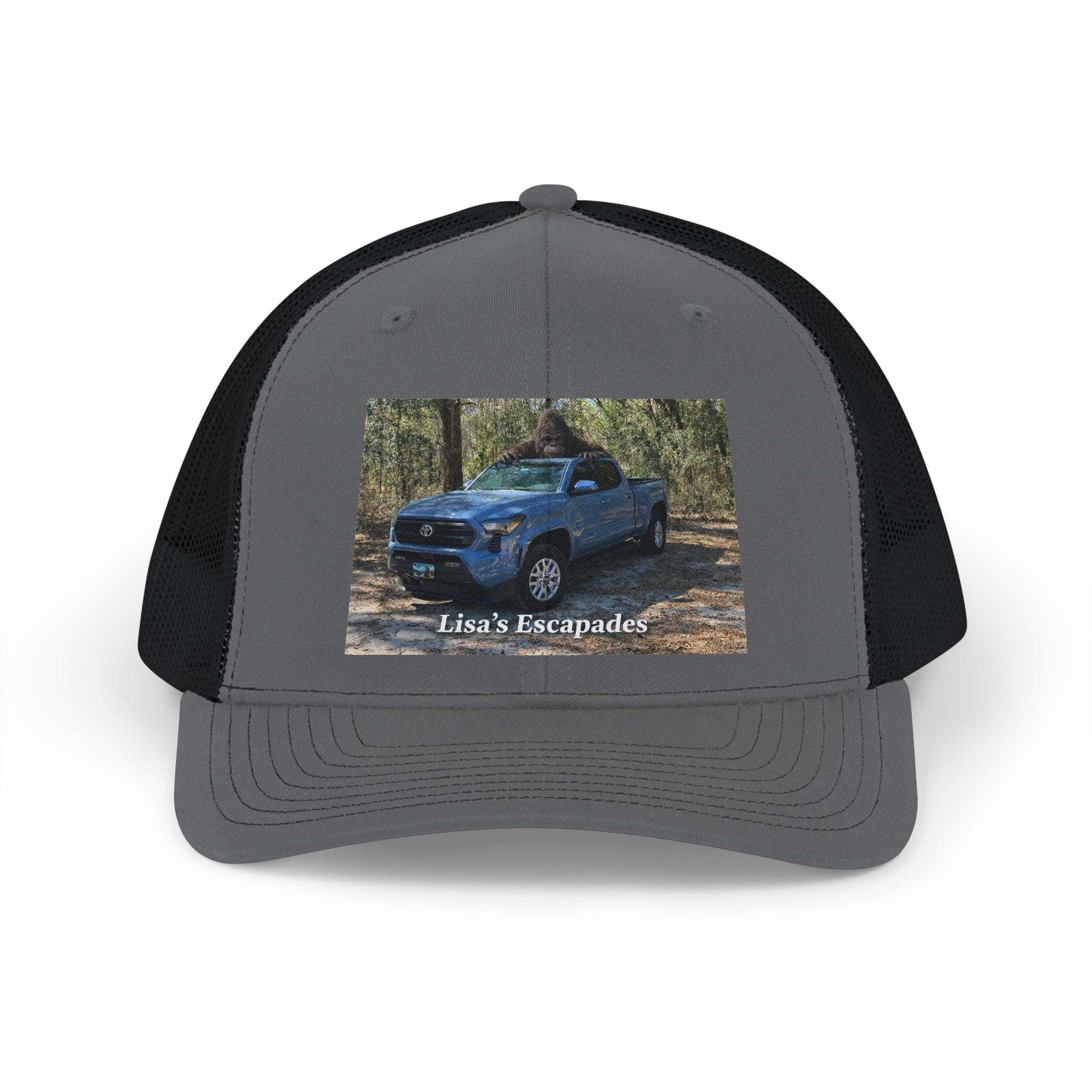 Custom Truck Photo Trucker Cap — "Lisa's Escapades" Snapback