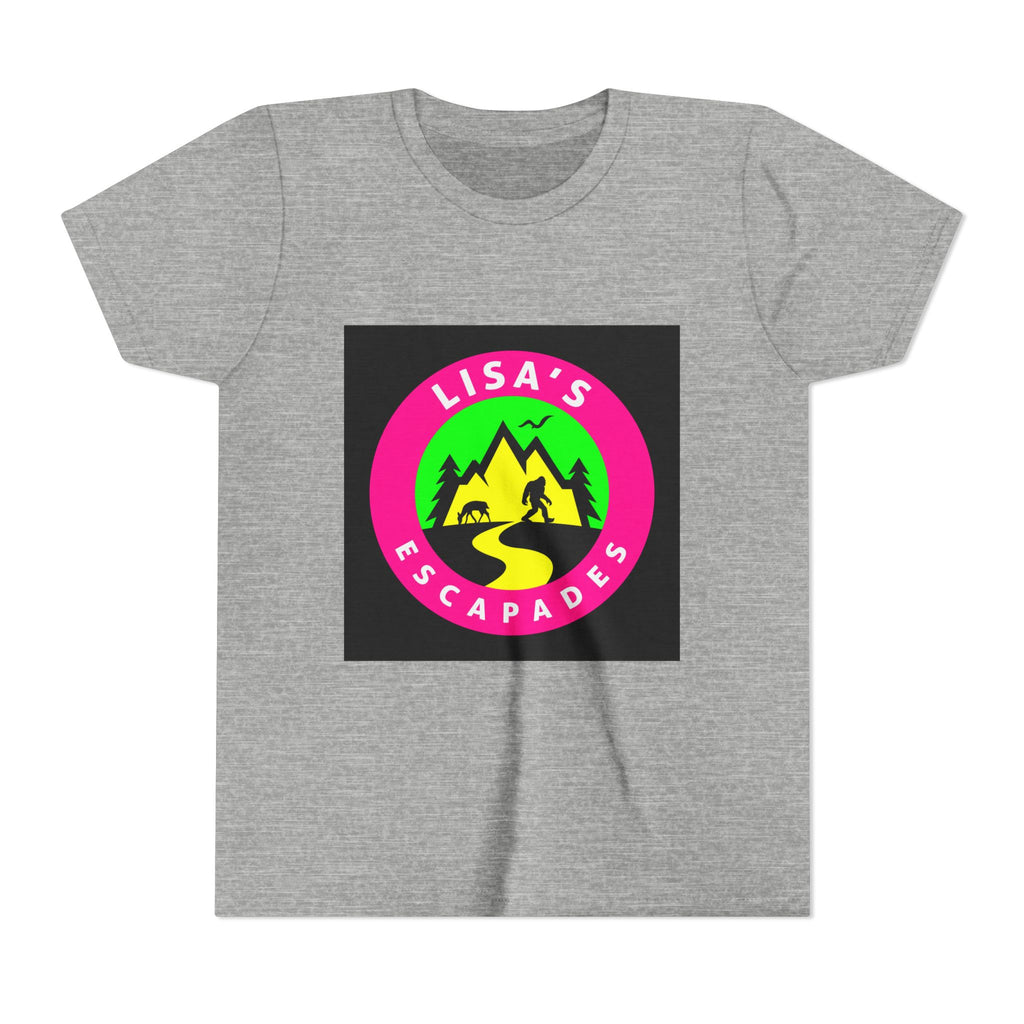 Youth Tee — "Lisa’s Escapades" Camping Logo Shirt