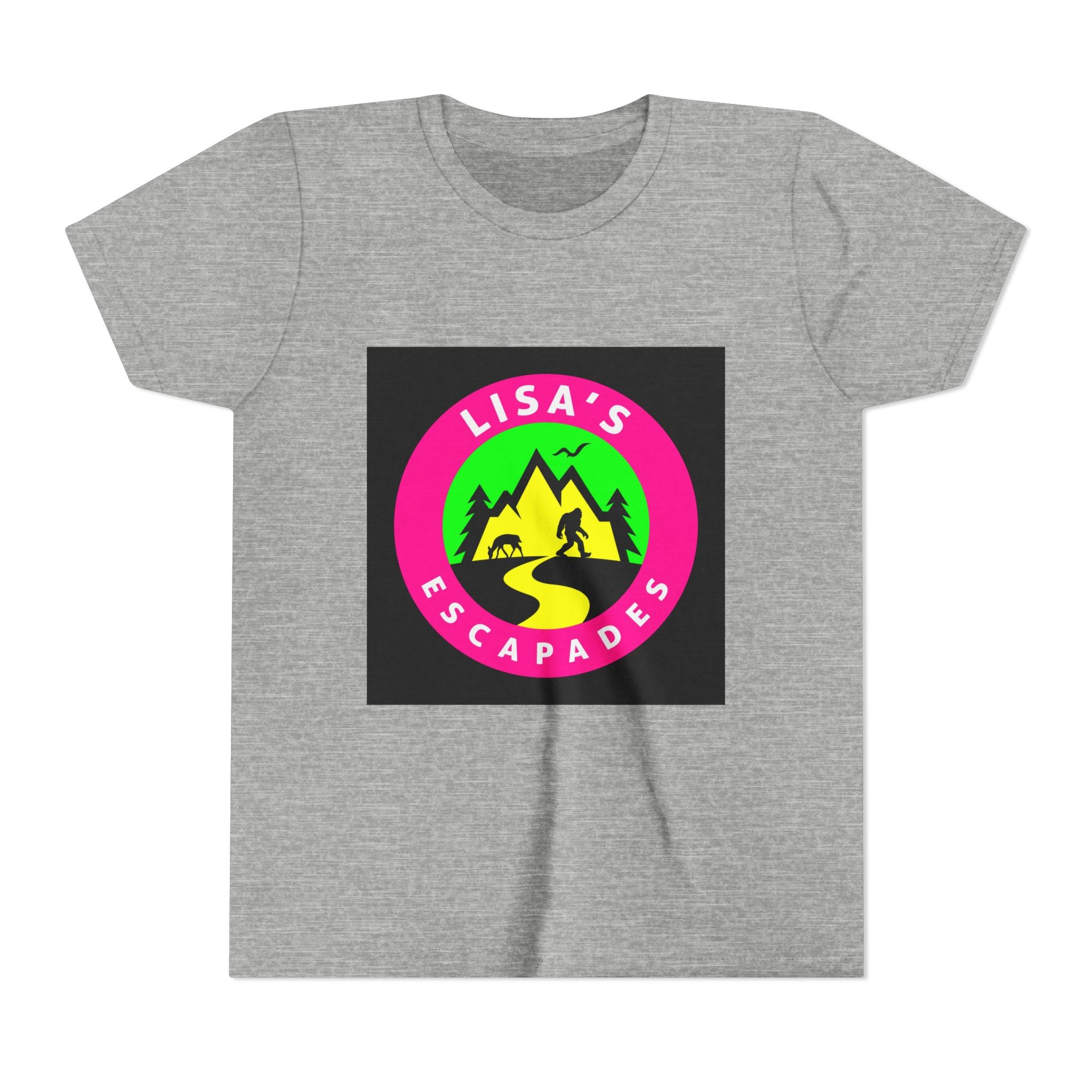 Youth Tee — "Lisa’s Escapades" Camping Logo Shirt