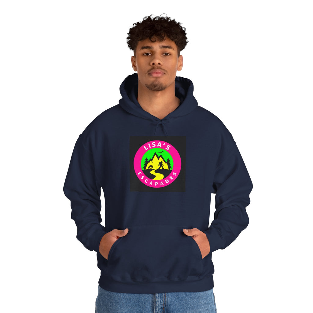 Hoodie — Lisa’s Escapade Neon Mountain Logo