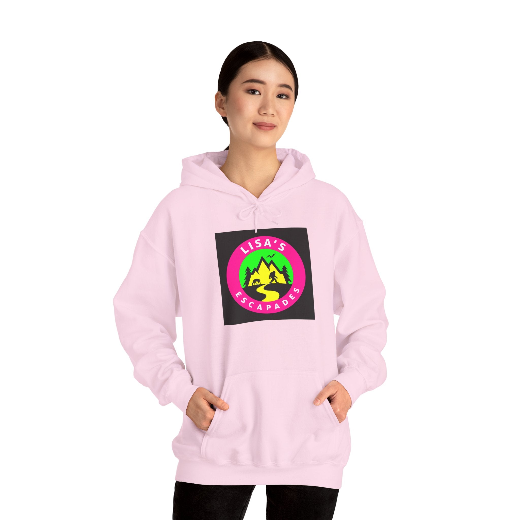 Hoodie — Lisa’s Escapade Neon Mountain Logo