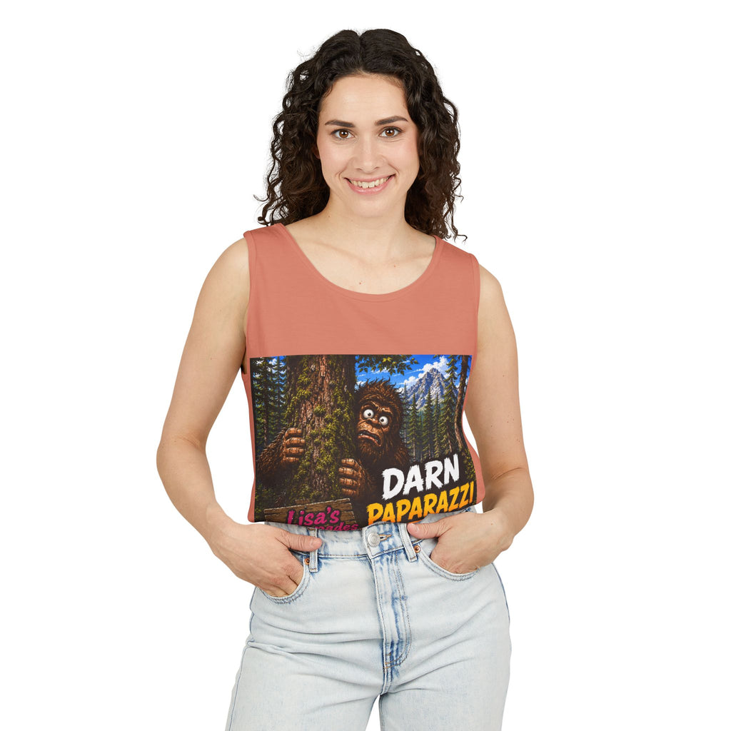 Darn Paparazzi Tank Top – Lisa's Escapades Bigfoot Graphic Tank