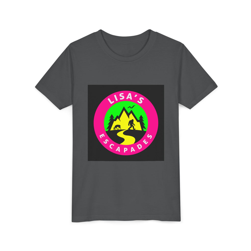 Youth Tee — "Lisa’s Escapades" Camping Logo Shirt