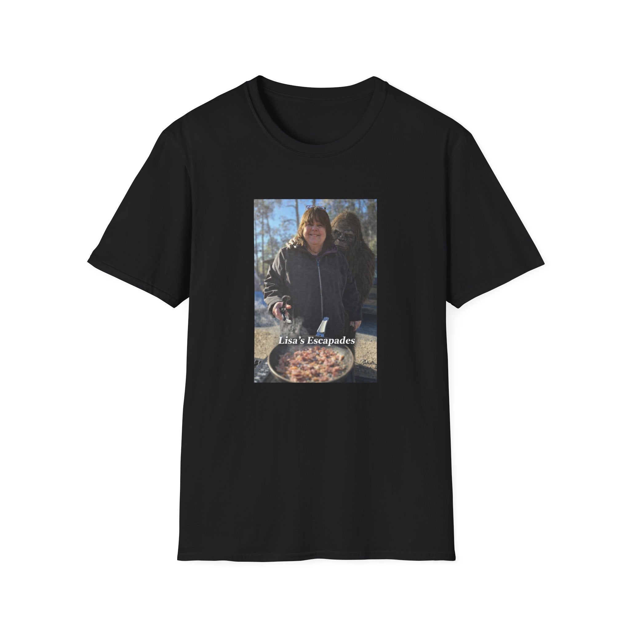 Cooking Photo T-Shirt — "Lisa's Escapades" Casual Graphic Tee