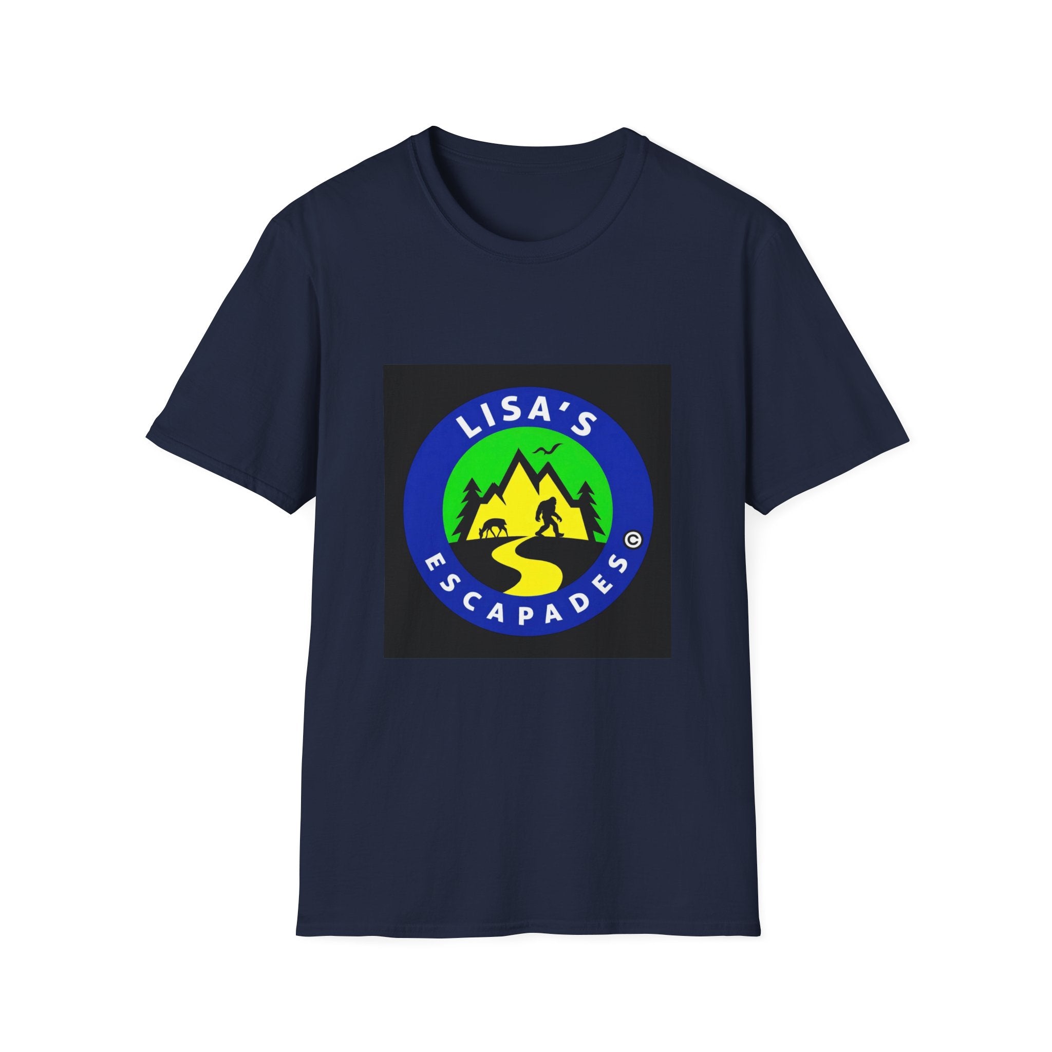 Dark Blue Lisa’s Escapades Logo T-Shirt Unisex