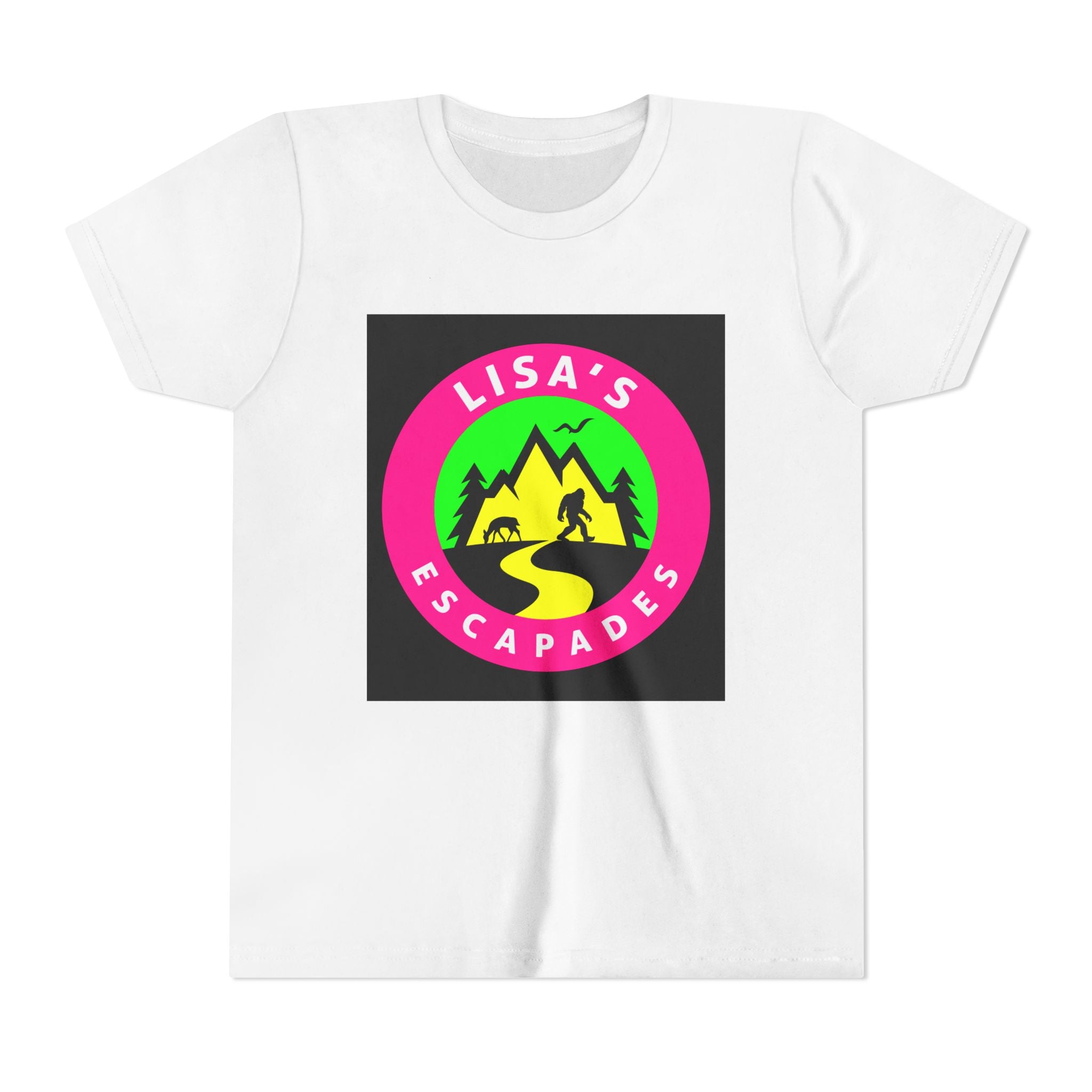 Youth Tee — "Lisa’s Escapades" Camping Logo Shirt