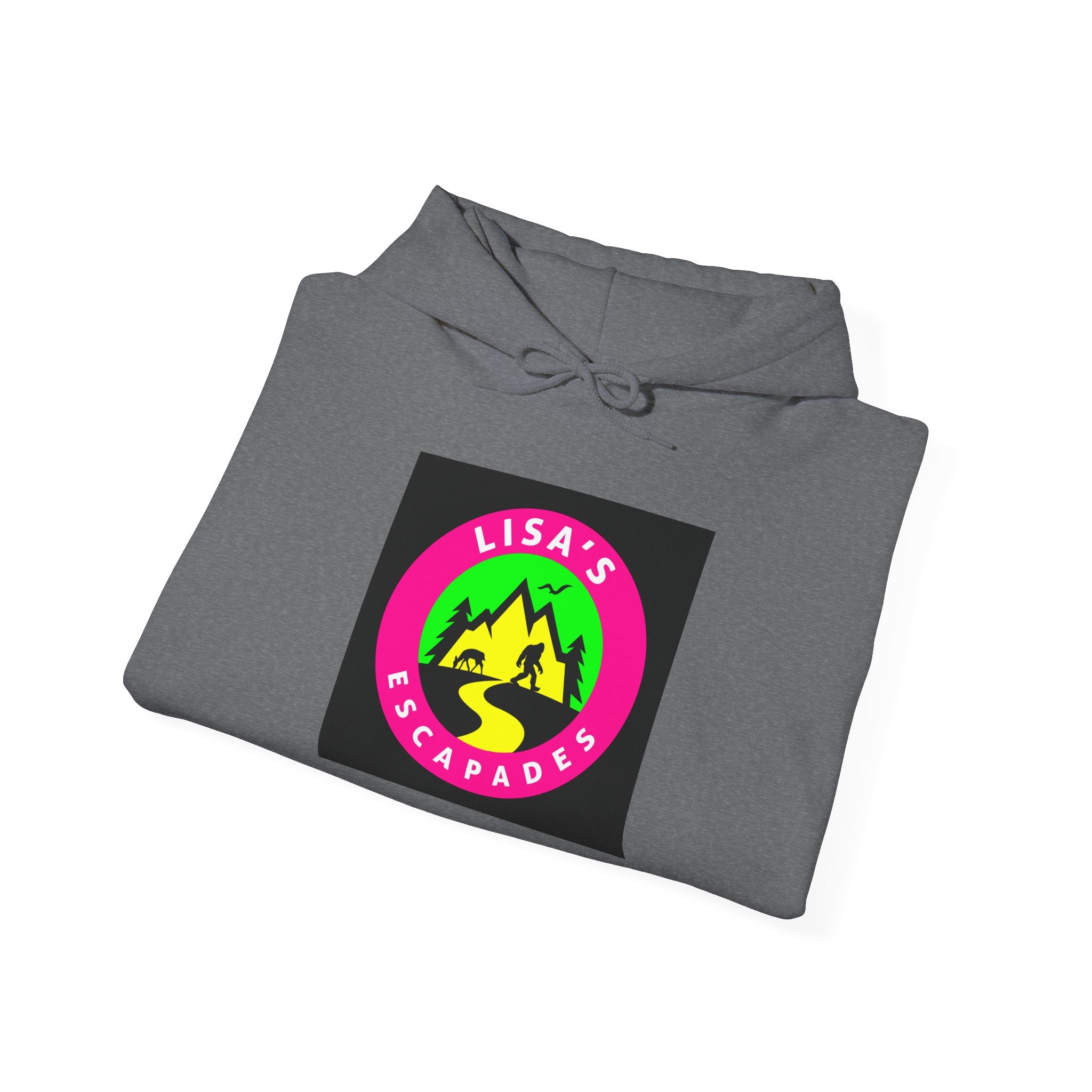 Hoodie — Lisa’s Escapade Neon Mountain Logo