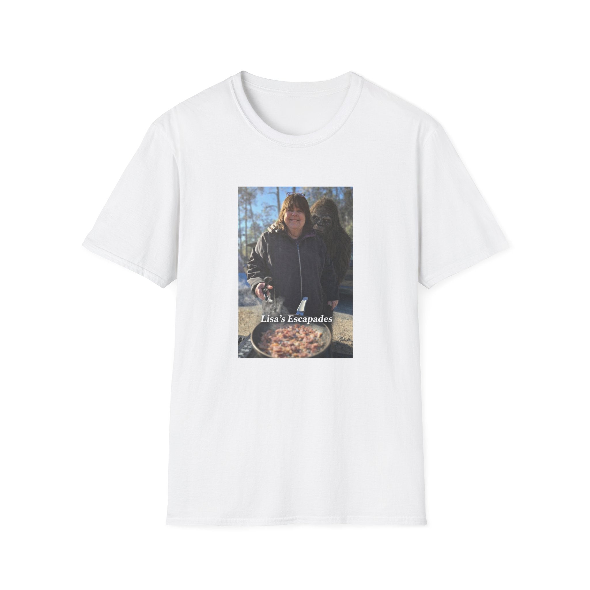 Cooking Photo T-Shirt — "Lisa's Escapades" Casual Graphic Tee