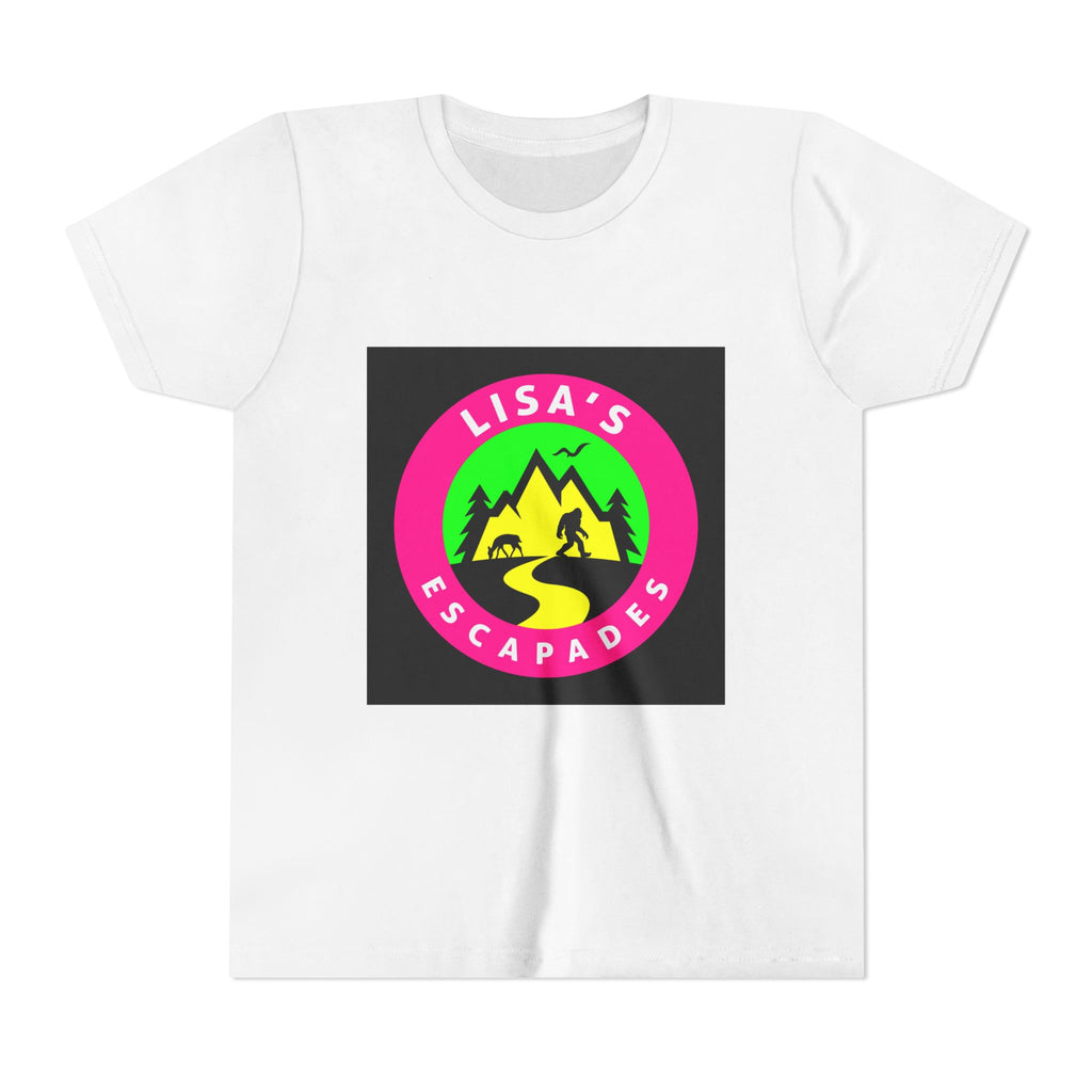 Youth Tee — "Lisa’s Escapades" Camping Logo Shirt