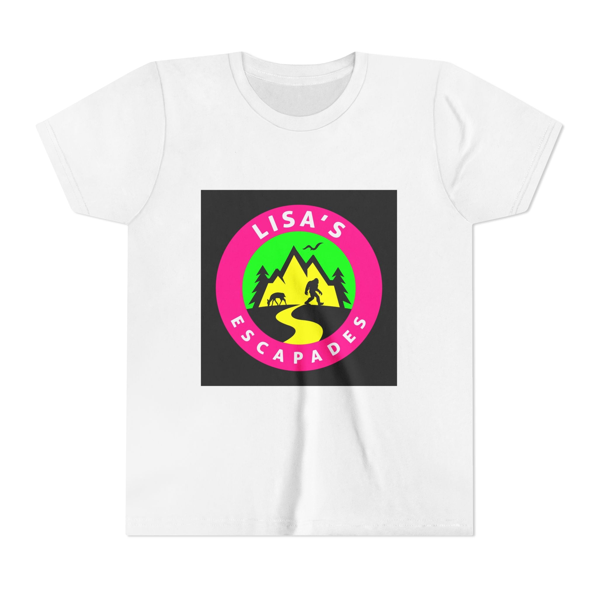 Youth Tee — "Lisa’s Escapades" Camping Logo Shirt