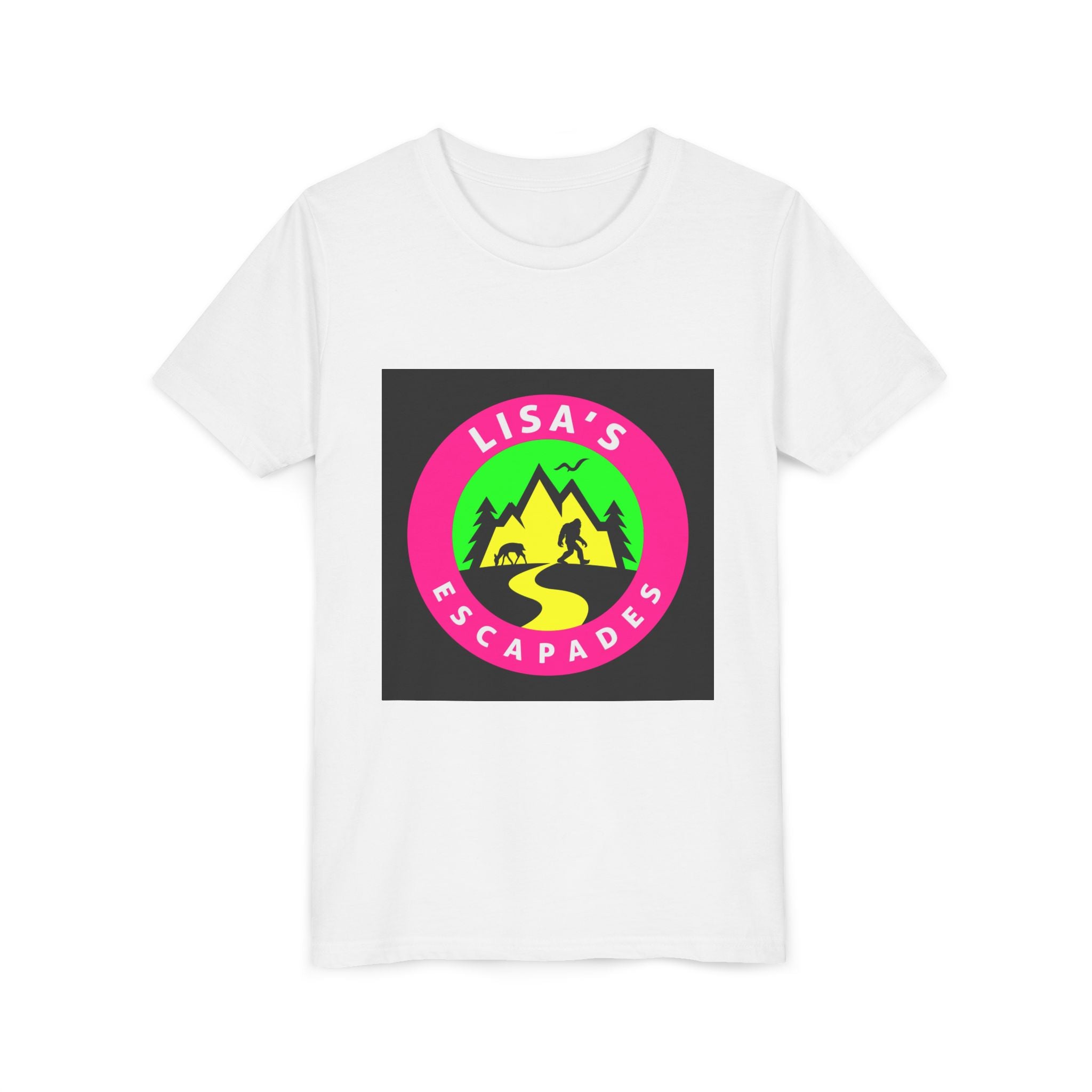 Youth Tee — "Lisa’s Escapades" Camping Logo Shirt