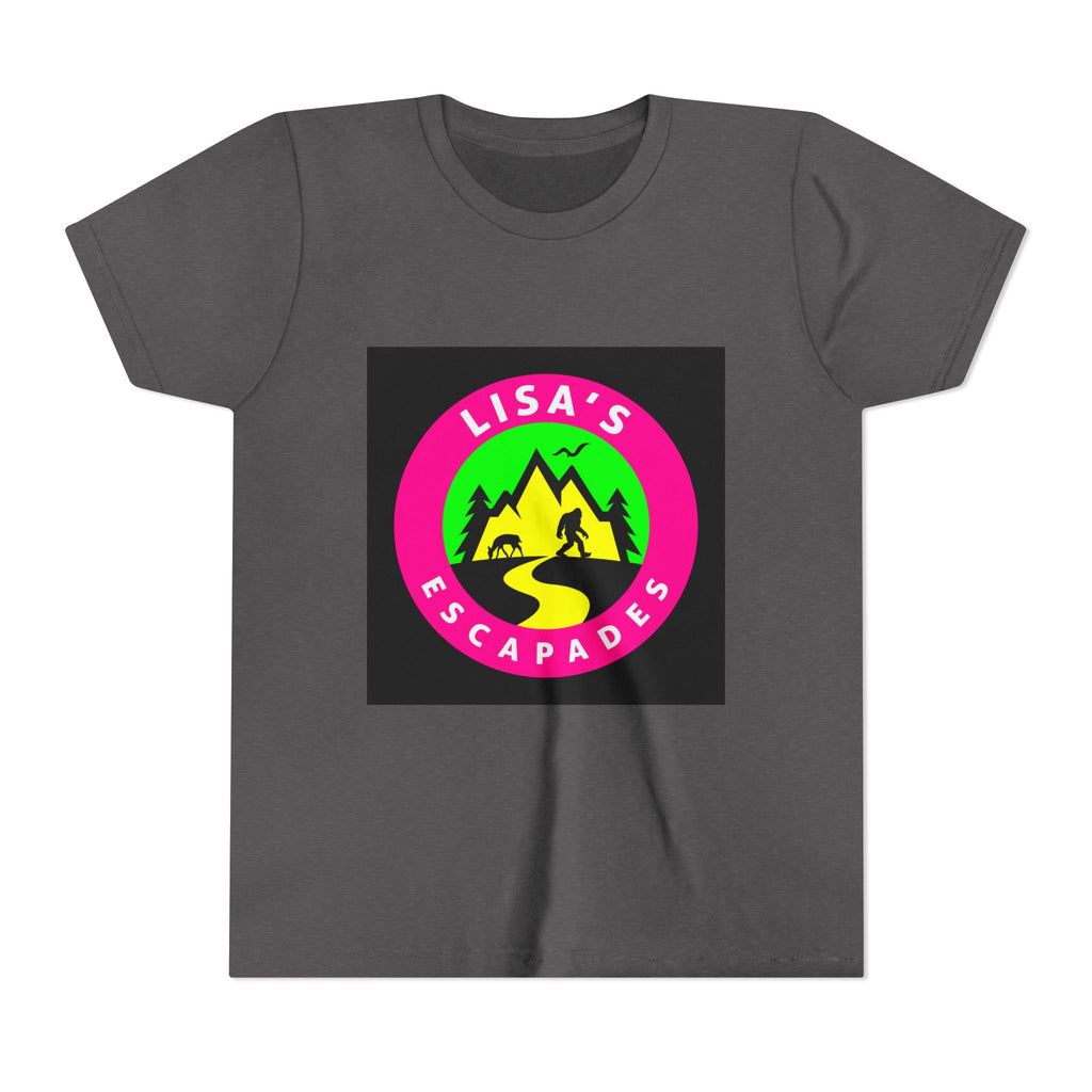 Youth Tee — "Lisa’s Escapades" Camping Logo Shirt