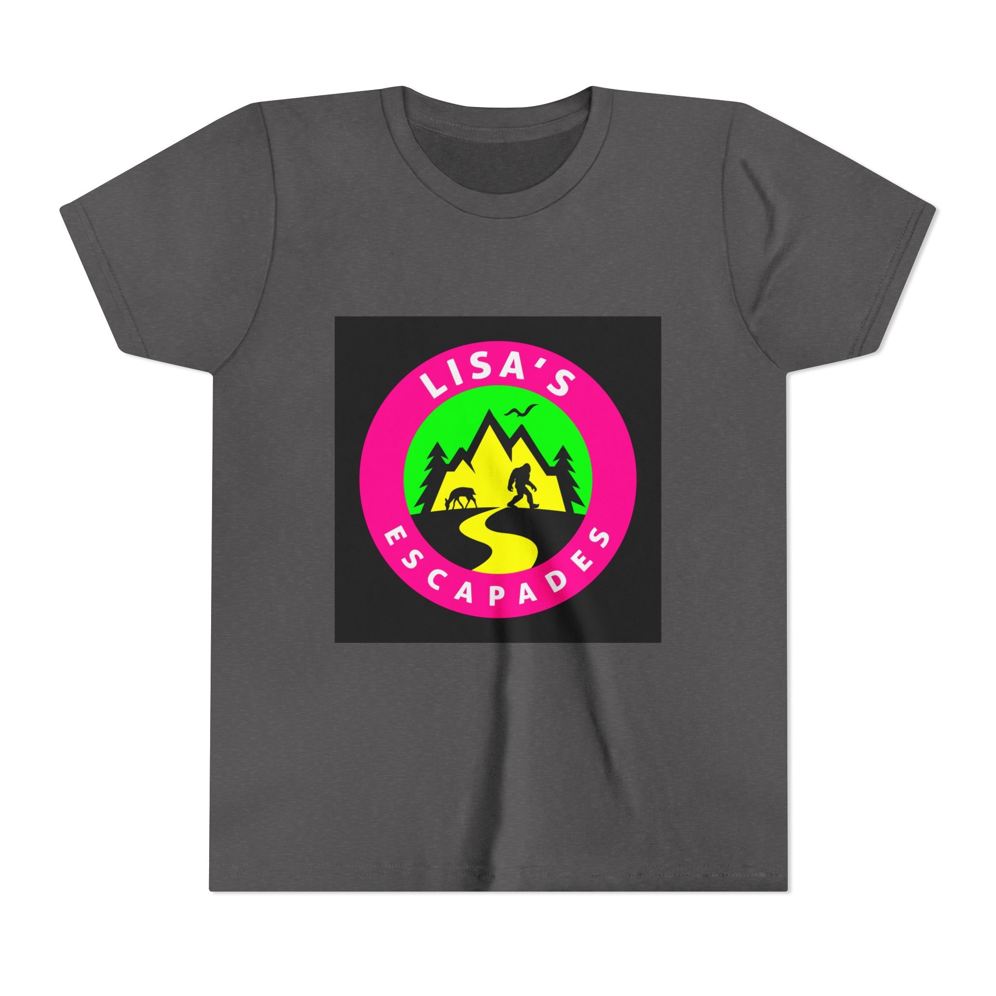 Youth Tee — "Lisa’s Escapades" Camping Logo Shirt