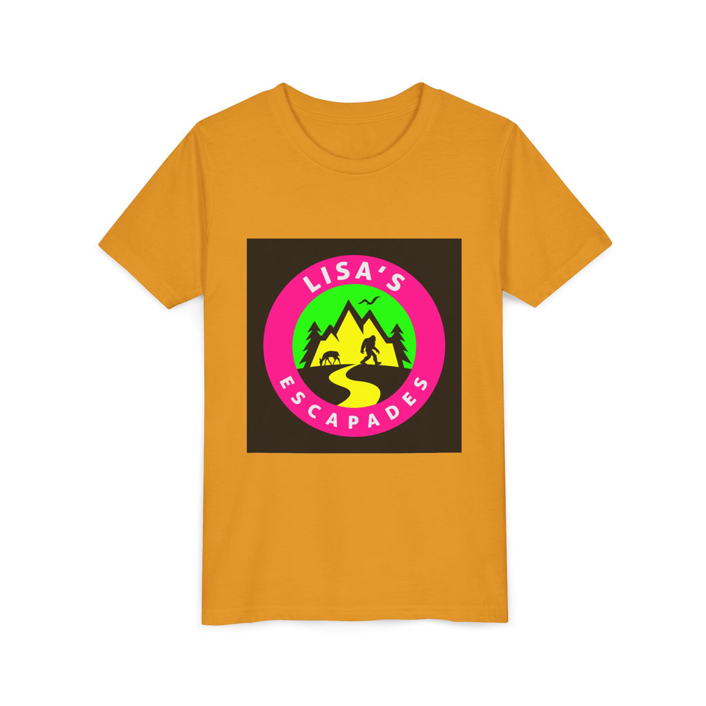 Youth Tee — "Lisa’s Escapades" Camping Logo Shirt