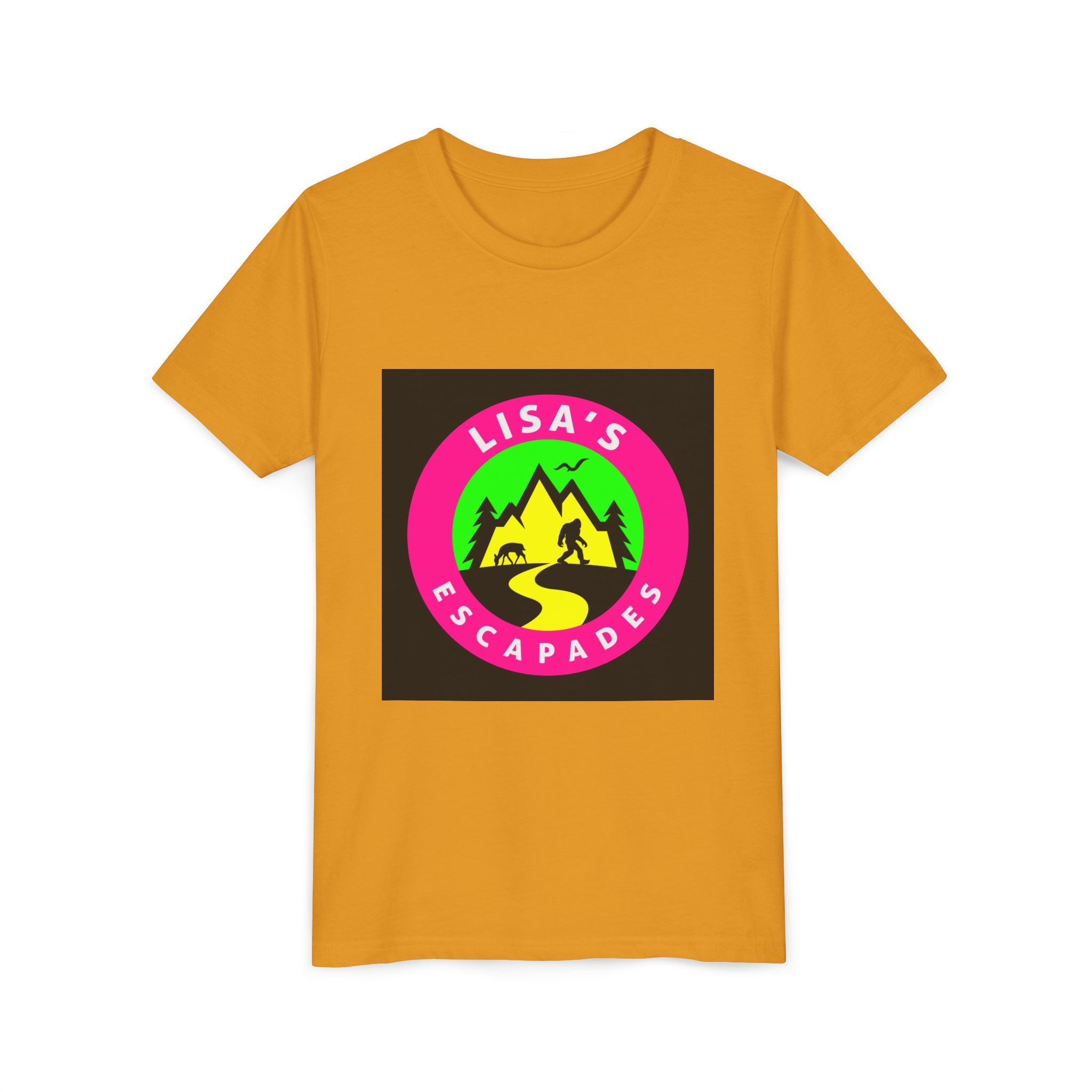 Youth Tee — "Lisa’s Escapades" Camping Logo Shirt