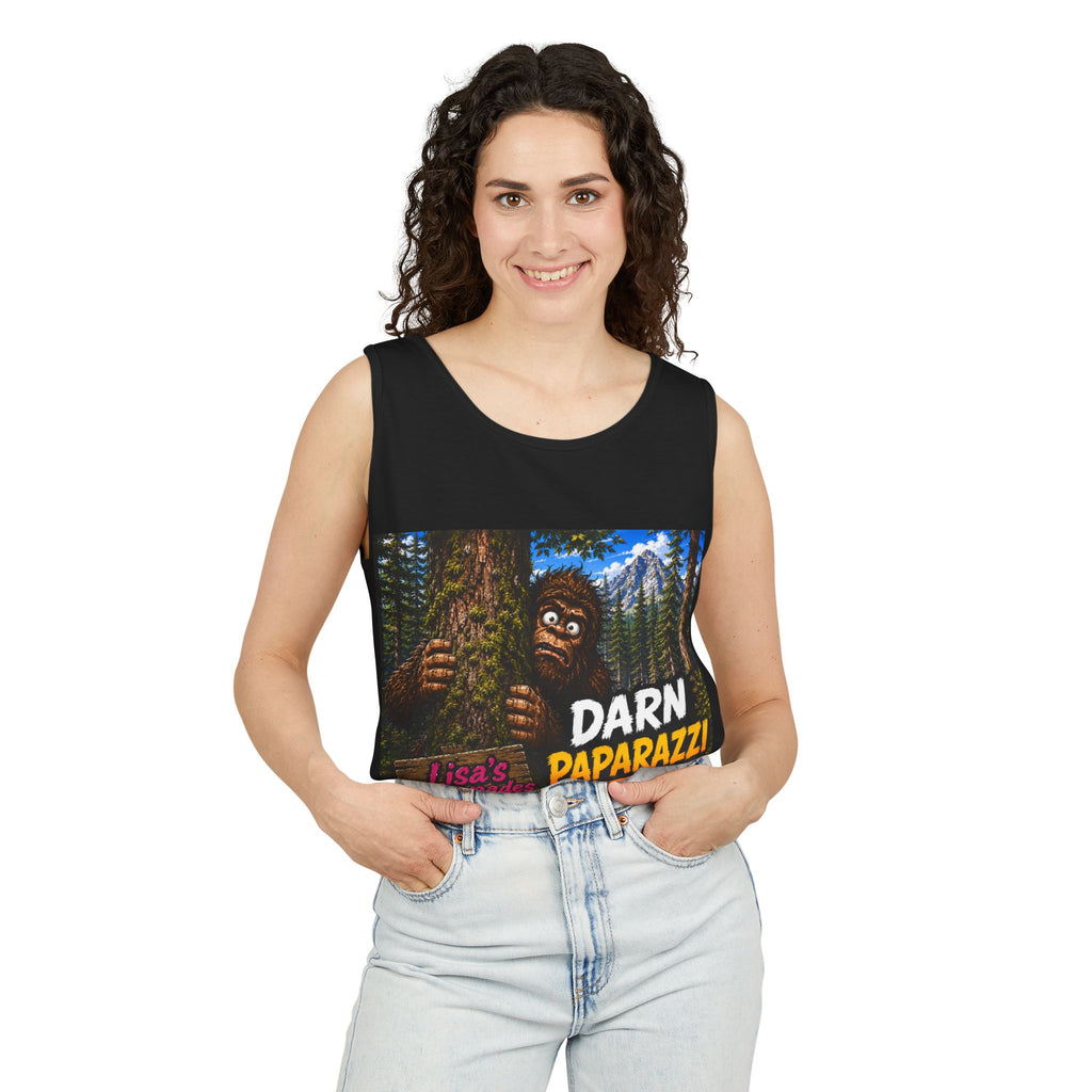 Darn Paparazzi Tank Top – Lisa's Escapades Bigfoot Graphic Tank