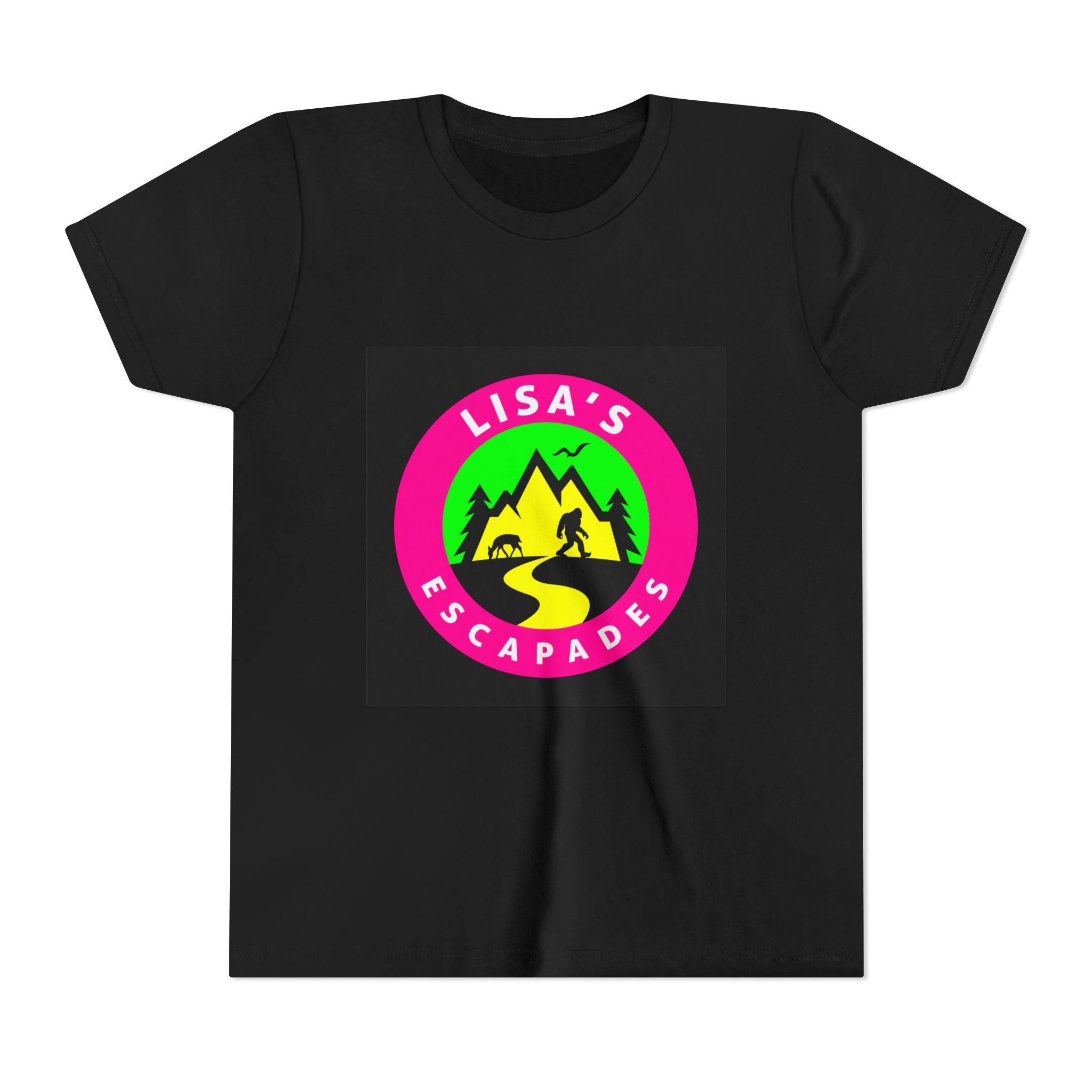Youth Tee — "Lisa’s Escapades" Camping Logo Shirt