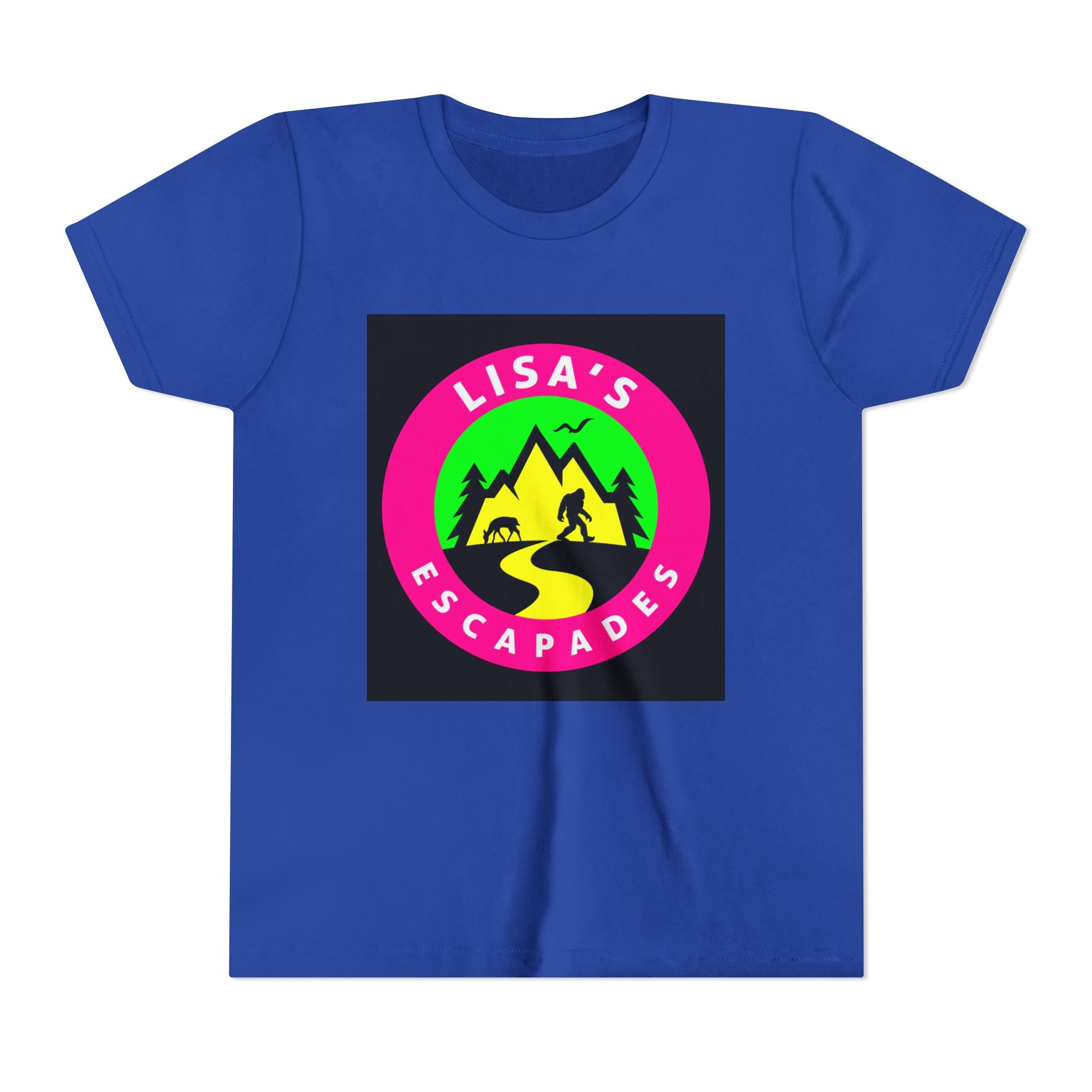 Youth Tee — "Lisa’s Escapades" Camping Logo Shirt