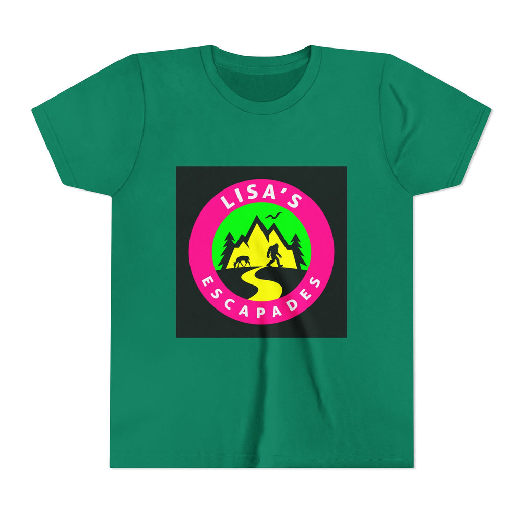 Youth Tee — "Lisa’s Escapades" Camping Logo Shirt