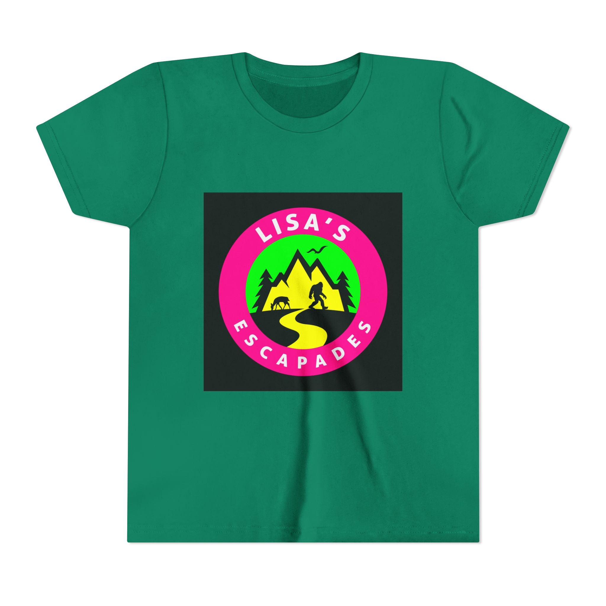 Youth Tee — "Lisa’s Escapades" Camping Logo Shirt