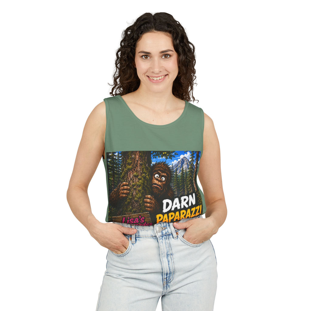 Darn Paparazzi Tank Top – Lisa's Escapades Bigfoot Graphic Tank