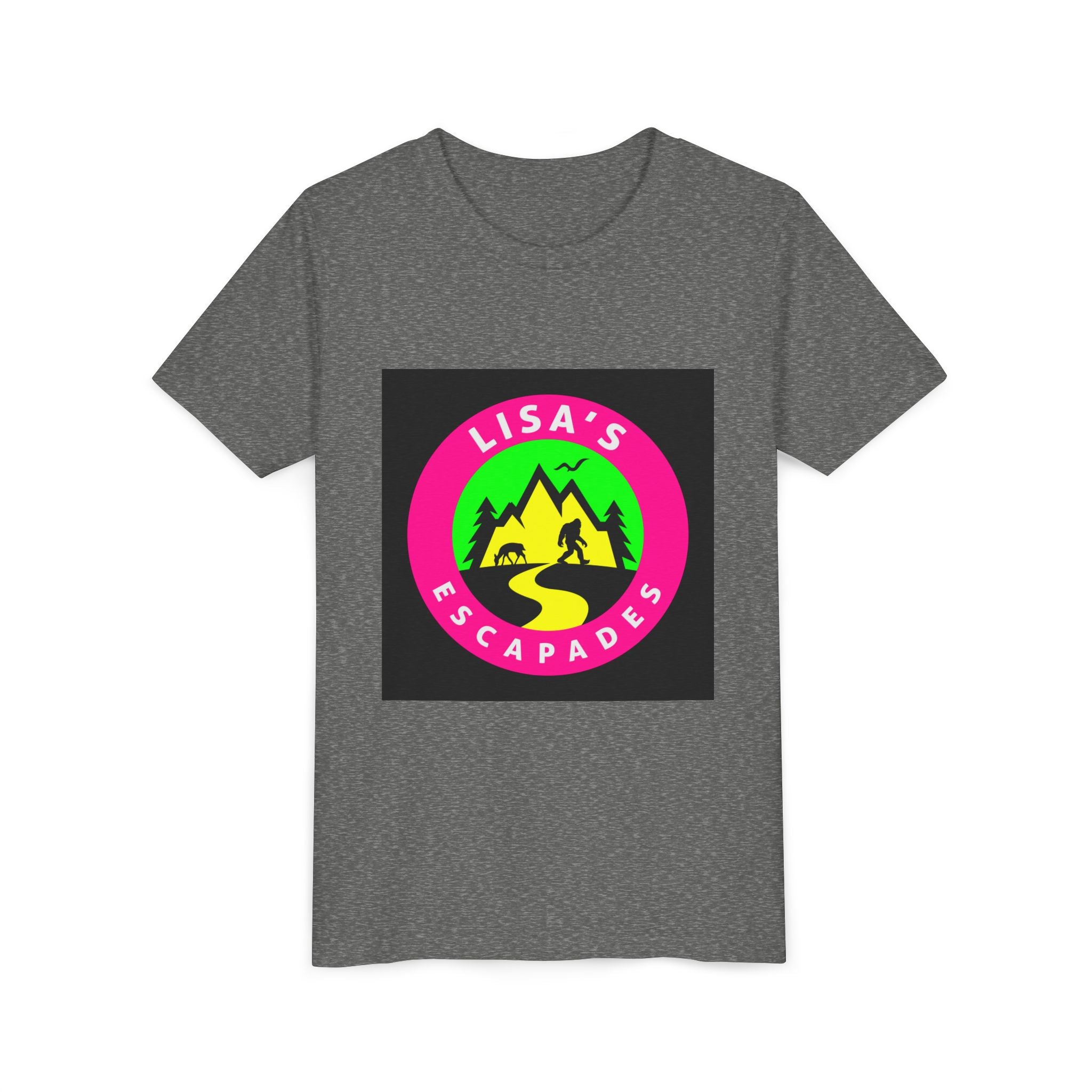 Youth Tee — "Lisa’s Escapades" Camping Logo Shirt