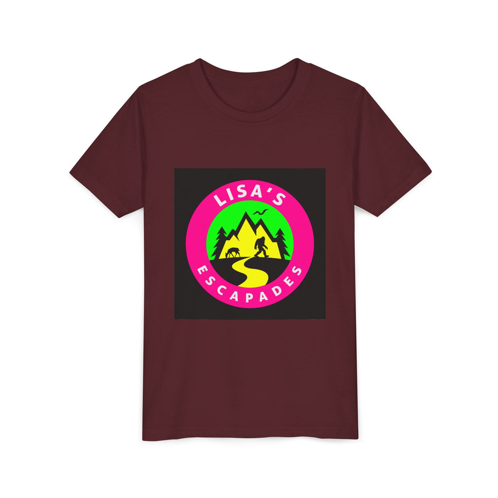 Youth Tee — "Lisa’s Escapades" Camping Logo Shirt