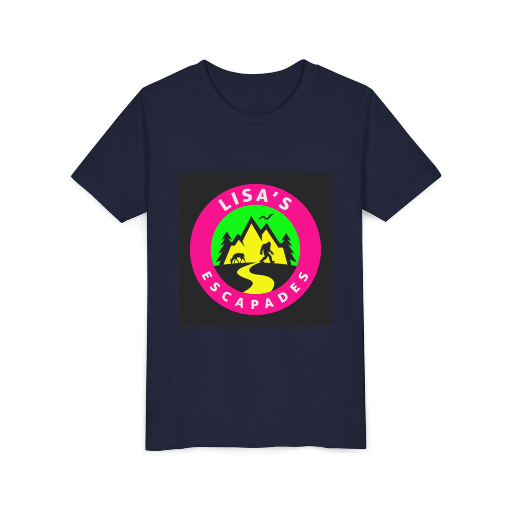 Youth Tee — "Lisa’s Escapades" Camping Logo Shirt